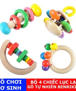 Alternative view of Combo 4 món xúc xắc tạo âm thanh cho bé sơ sinh