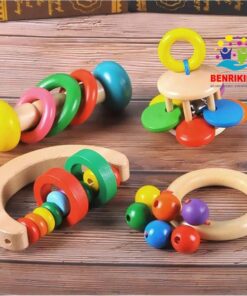 Combo 4 món xúc xắc tạo âm thanh cho bé sơ sinh