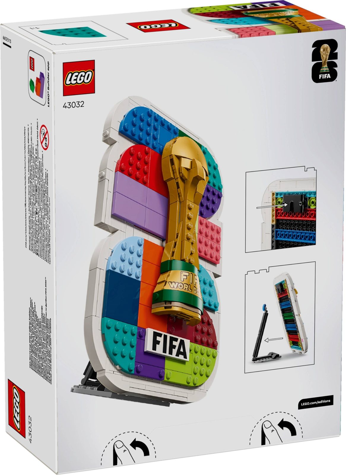 LEGO FIFA World Cup 2026 Official Emblem 43032 chi tiết mặt trước