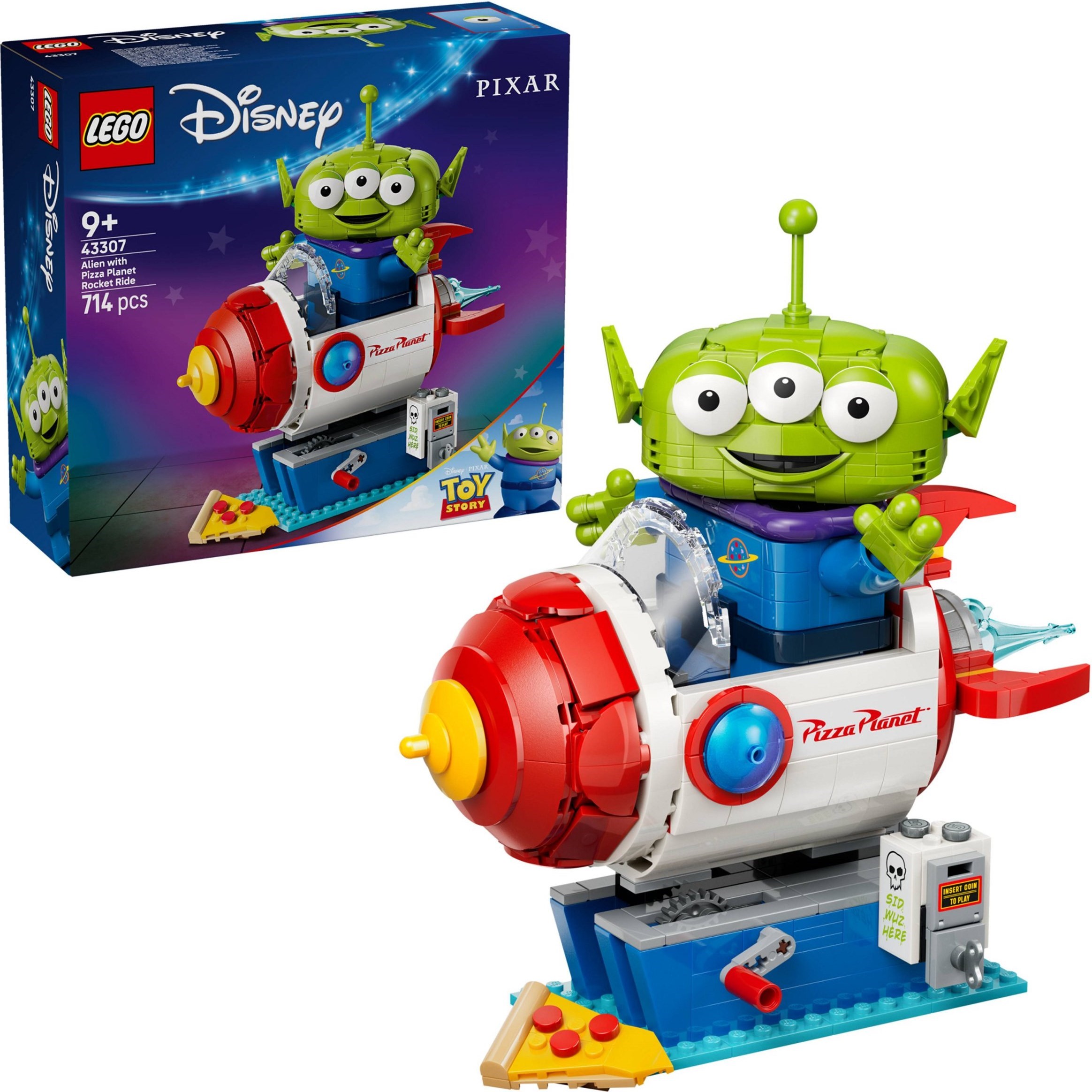 Alien with Pizza Planet Rocket Ride 43307 - hình ảnh tổng thể bộ LEGO