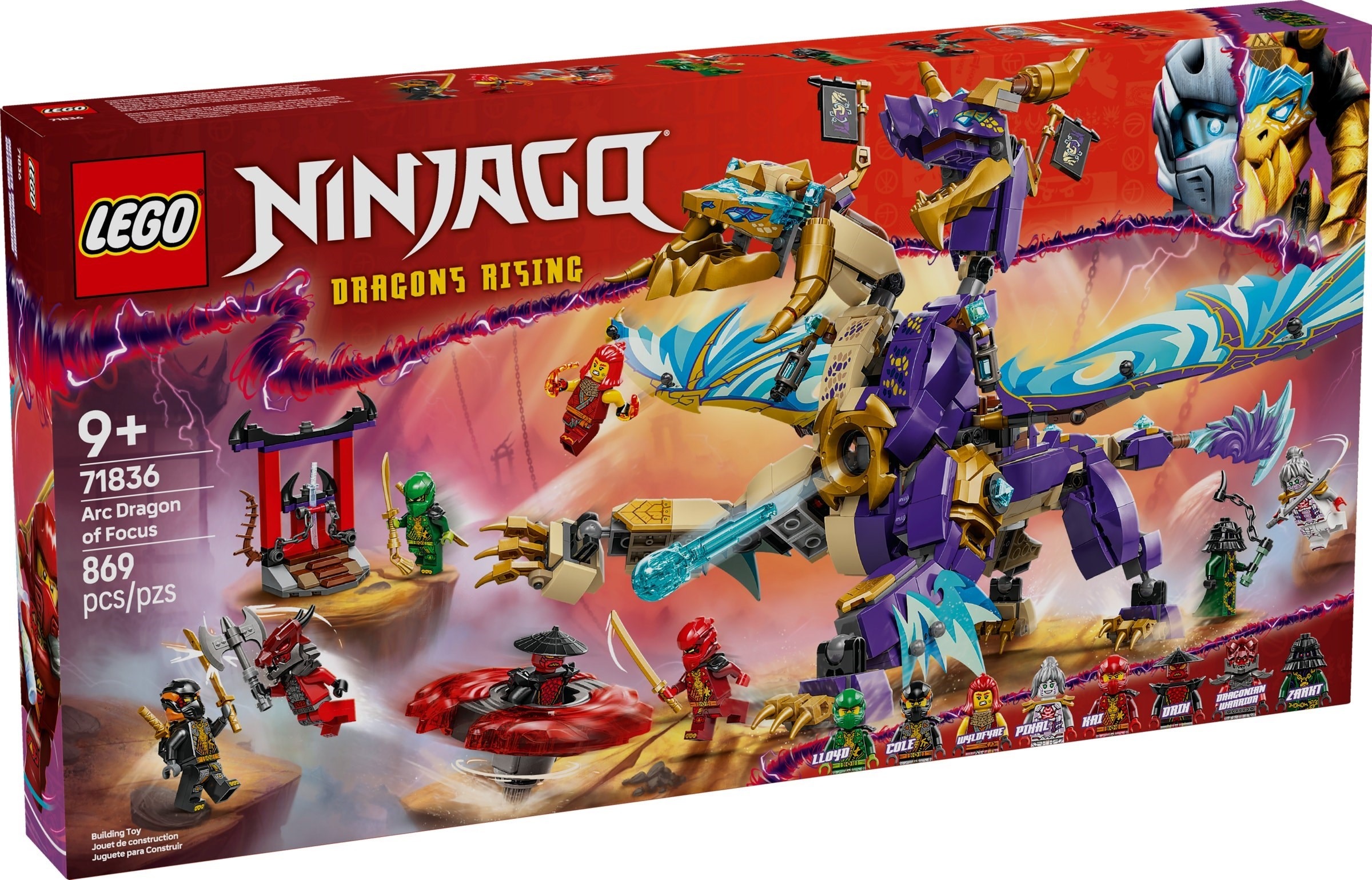Arc Dragon of Focus 71836 - hình ảnh tổng thể bộ LEGO