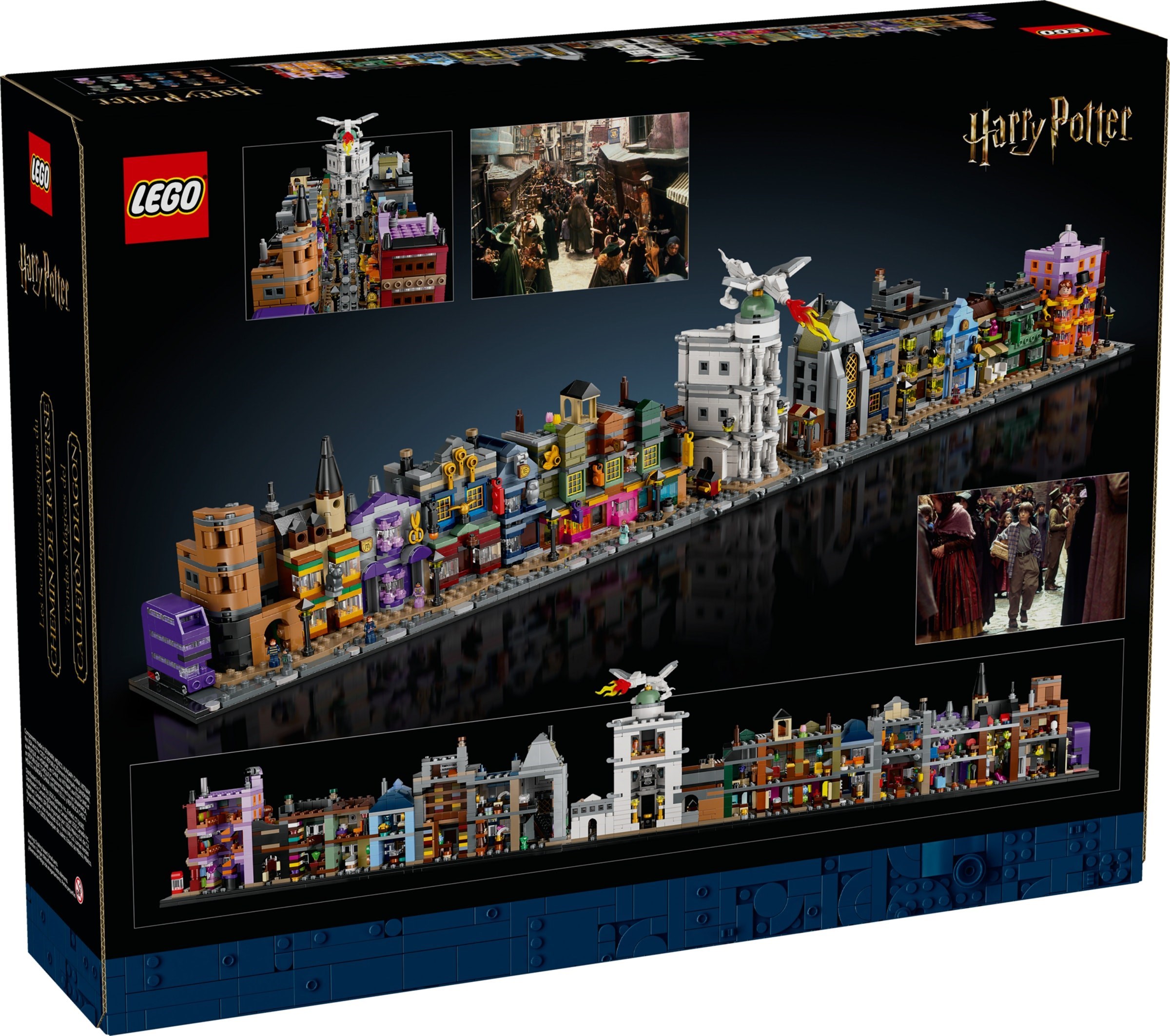 Diagon Alley Wizarding Shops 76444 - hình ảnh tổng thể bộ LEGO