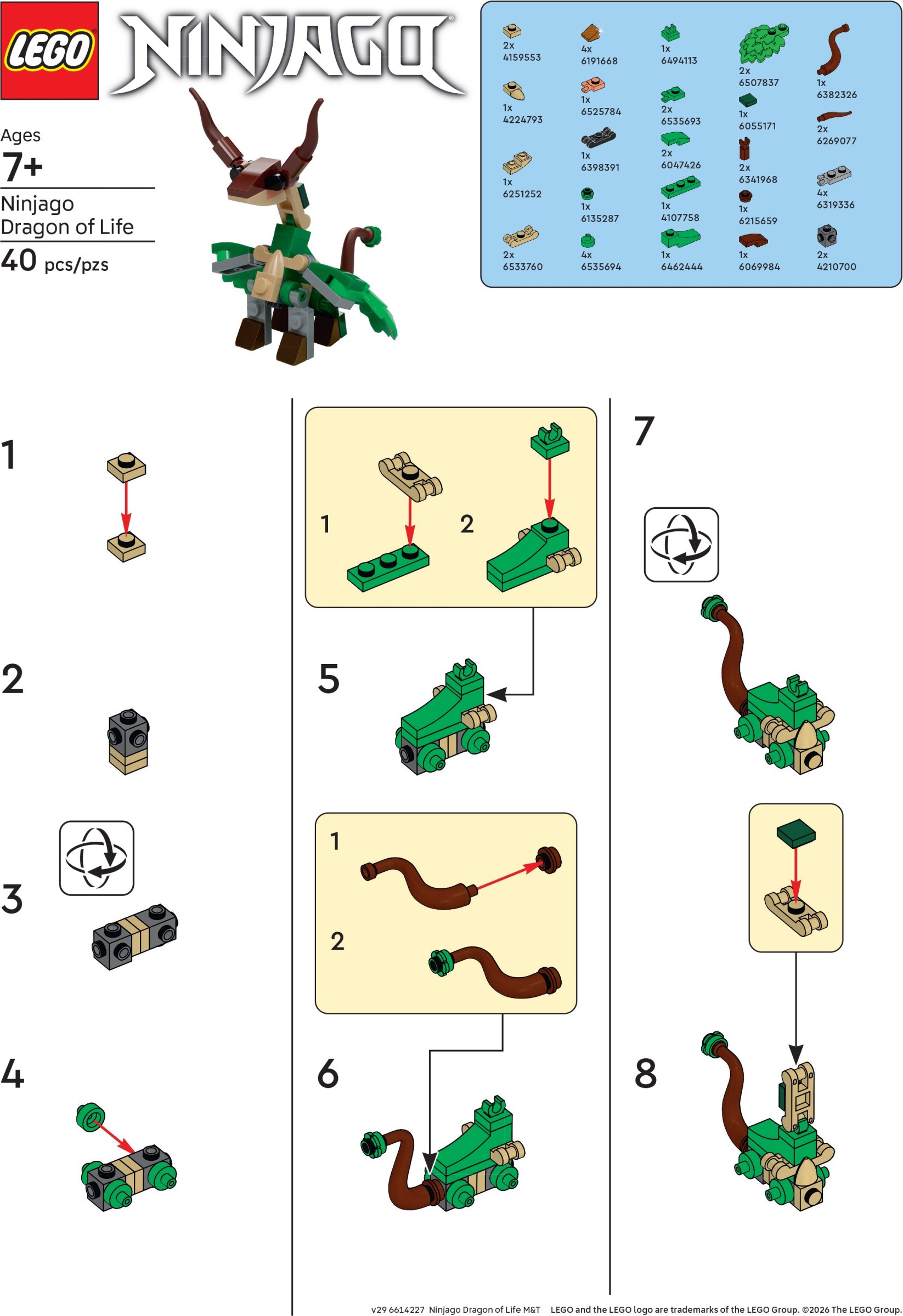 Dragon of Life 6614227 - hình ảnh tổng thể bộ LEGO
