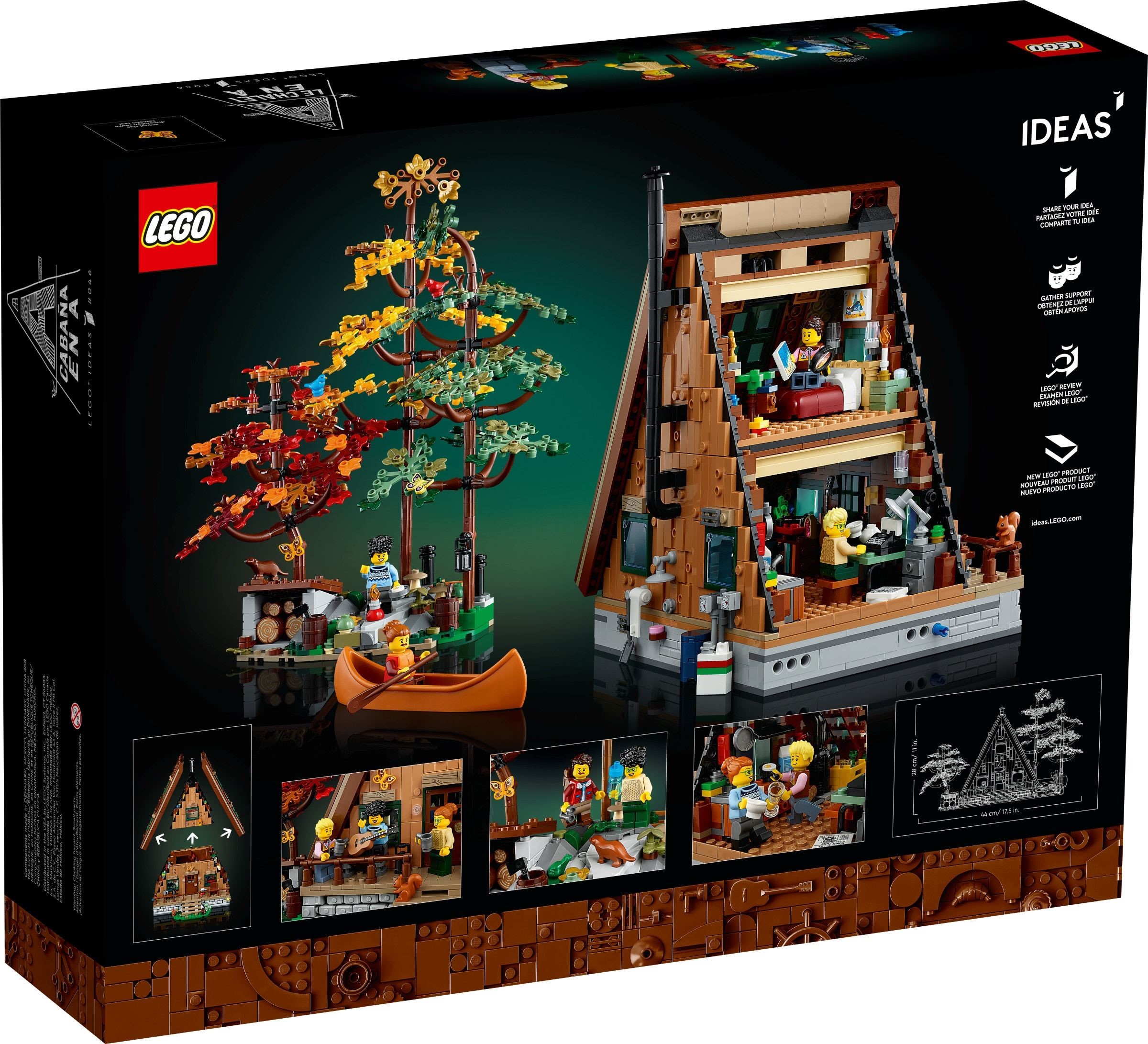 LEGO A-Frame Cabin 21338 chi tiết mặt trước