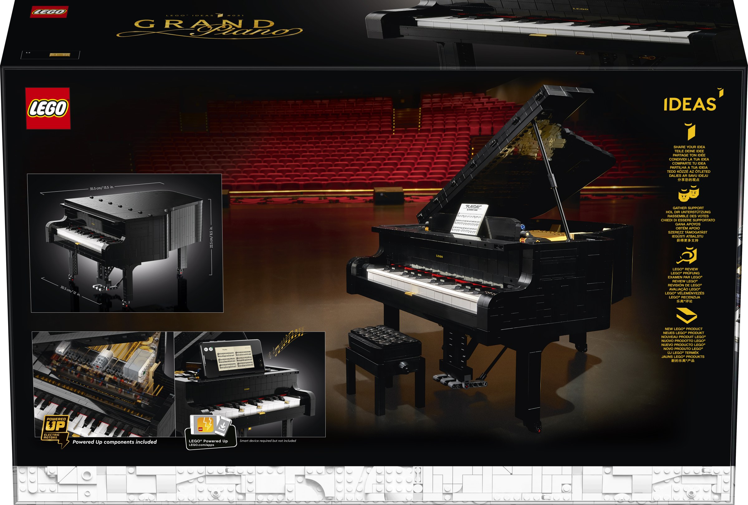LEGO Grand Piano 21323 chi tiết mặt trước