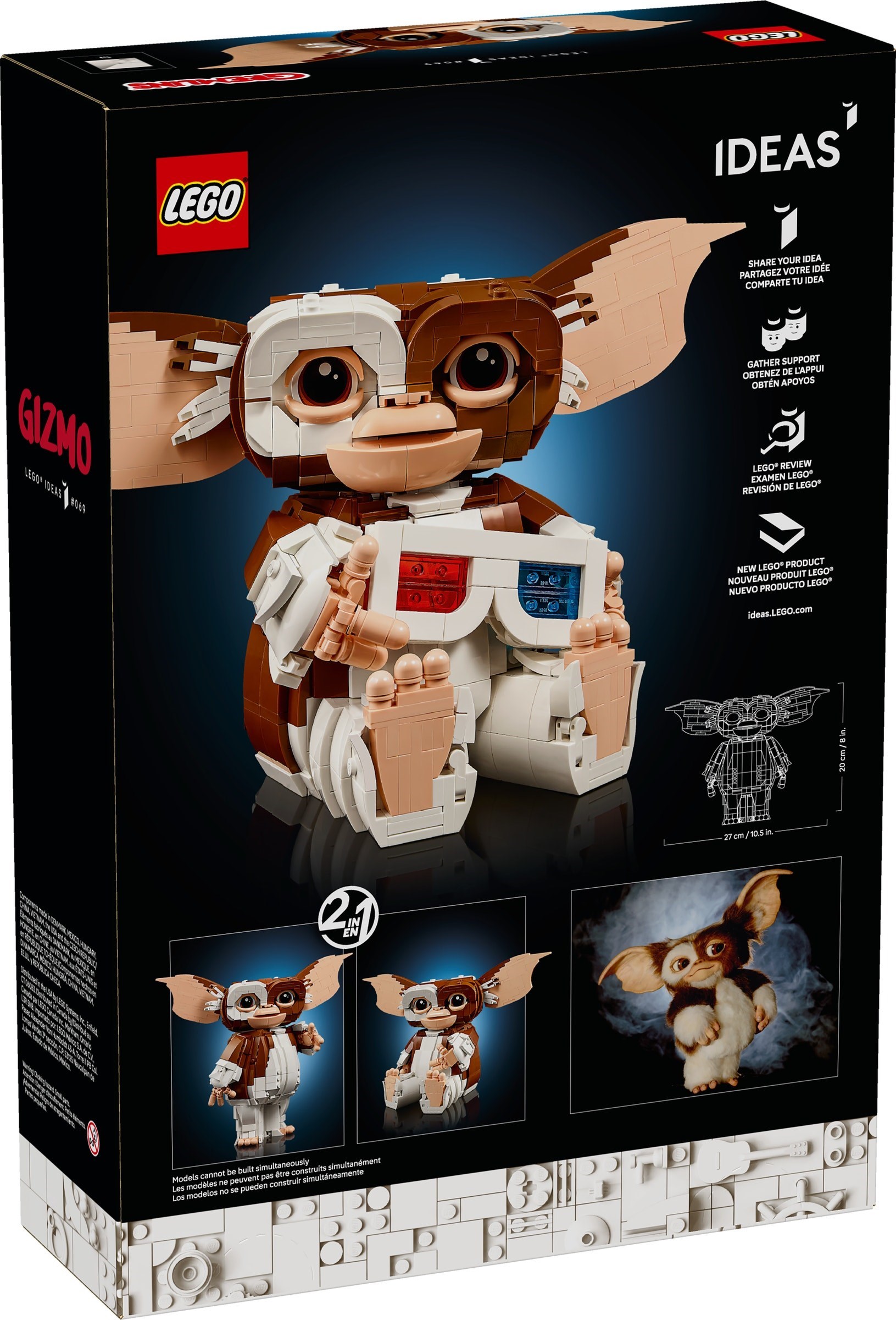 LEGO Gremlins: Gizmo 21361 chi tiết mặt trước
