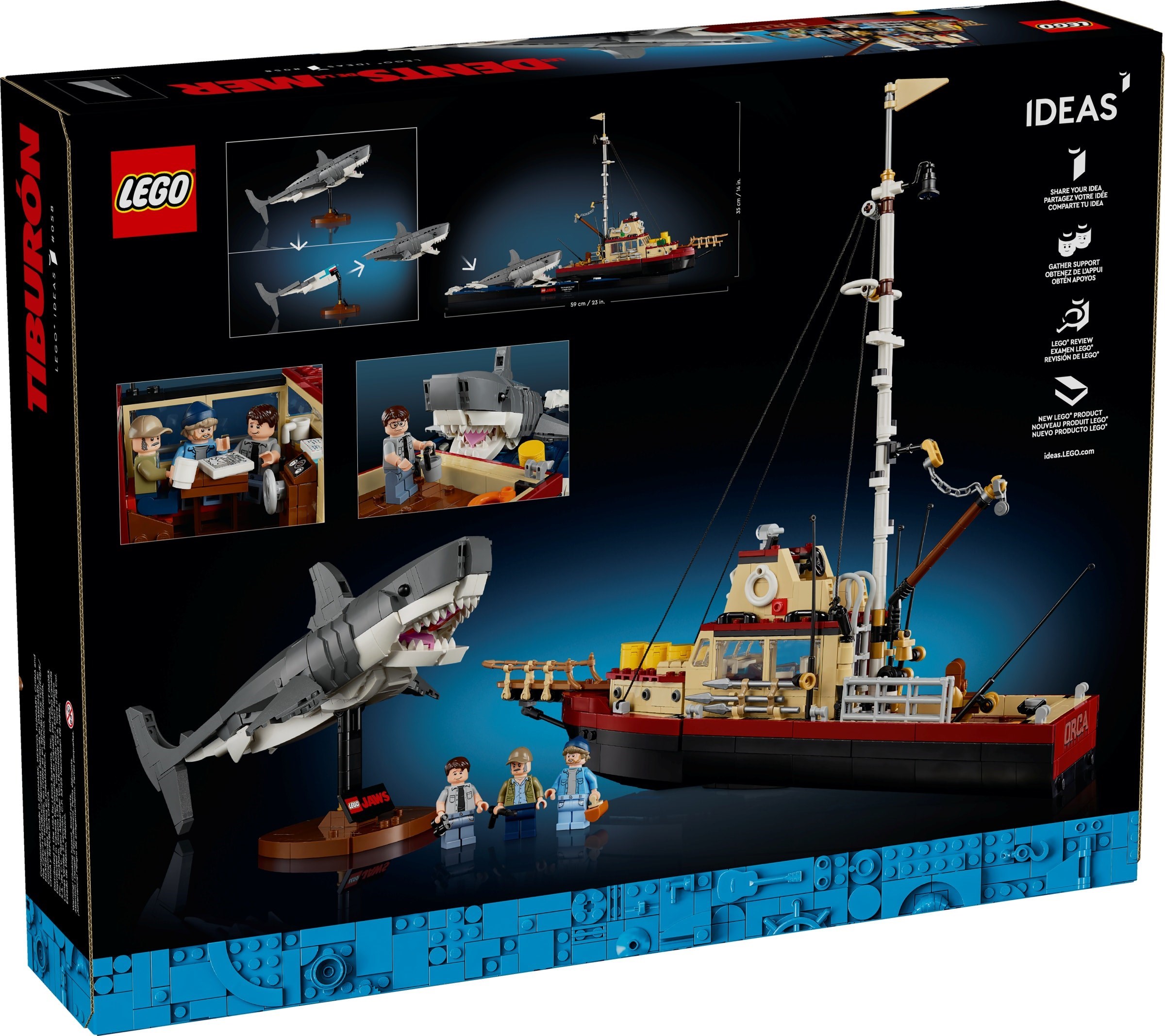 LEGO JAWS 21350 chi tiết mặt trước