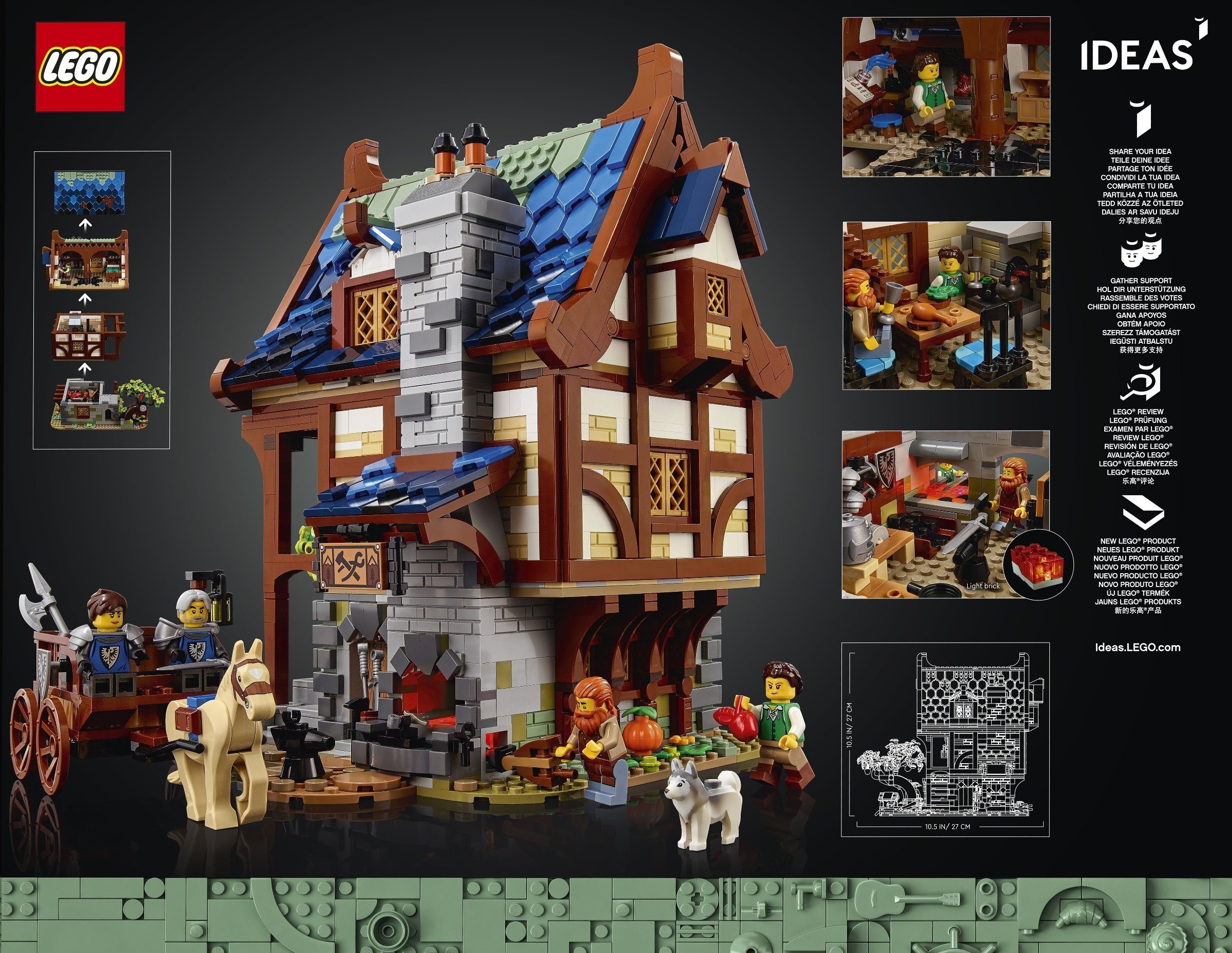 LEGO Medieval Blacksmith 21325 góc nhìn khác