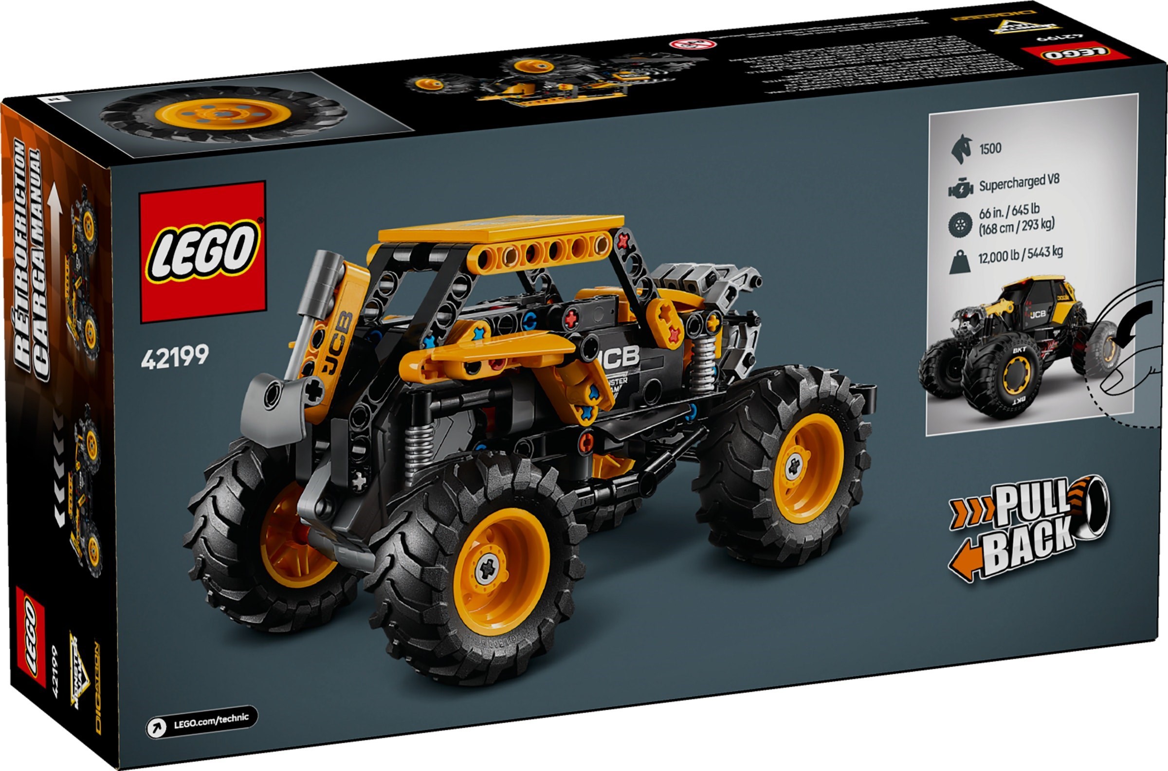 LEGO Monster Jam DIGatron Pull-Back 42199 chi tiết mặt trước