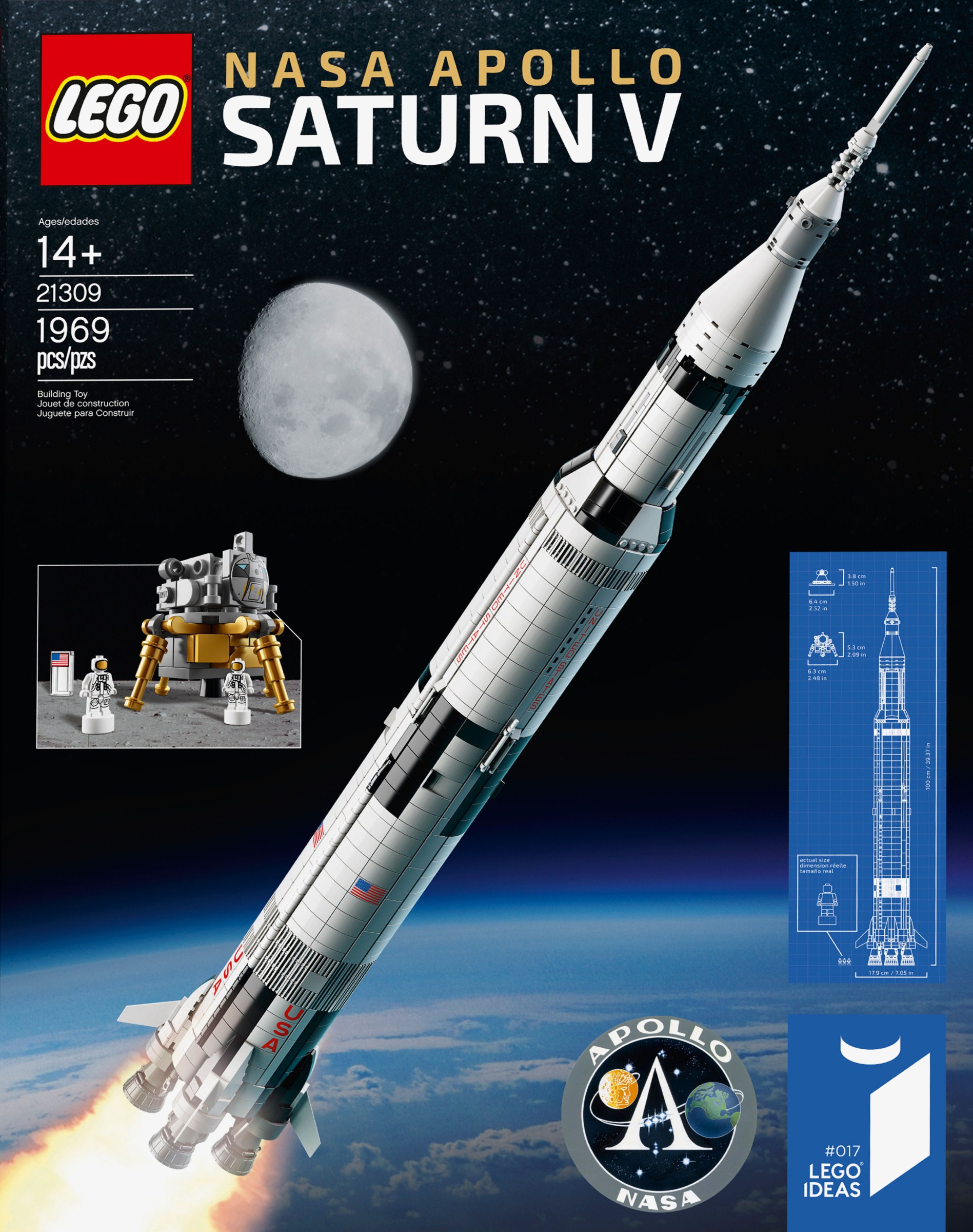 LEGO Editions NASA Apollo Saturn V 92176 tổng thể