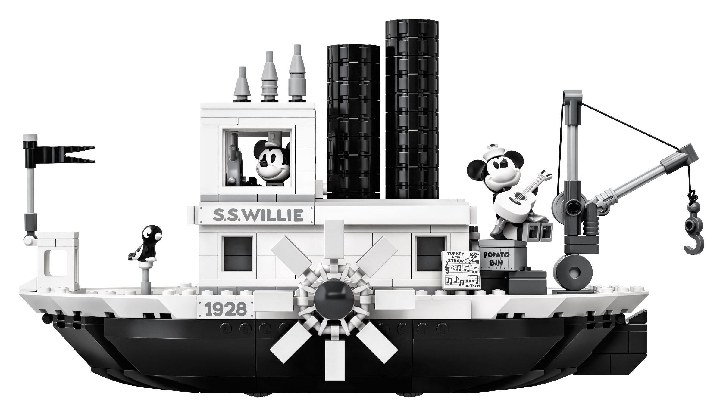 LEGO Steamboat Willie 21317 chi tiết mặt trước