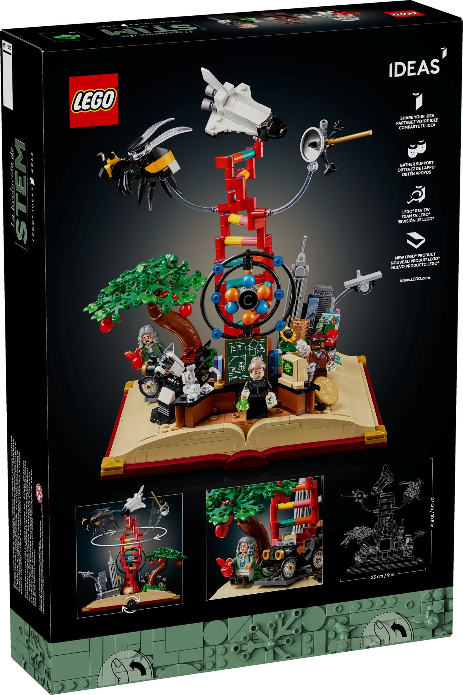 LEGO The Evolution of STEM 21355 chi tiết mặt trước