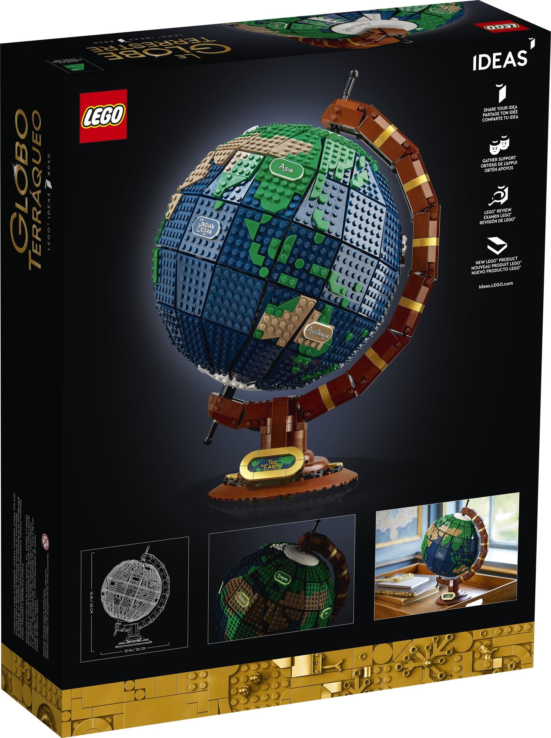 LEGO The Globe 21332 chi tiết mặt trước