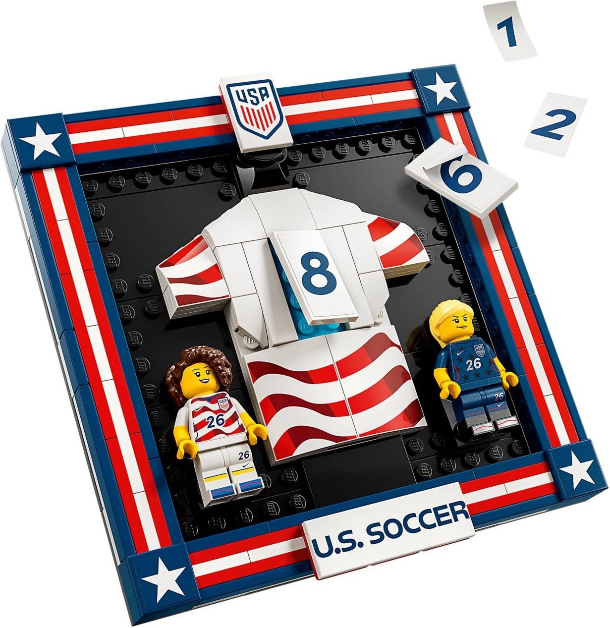 LEGO U.S. Soccer National Team Jersey 43033 chi tiết mặt trước