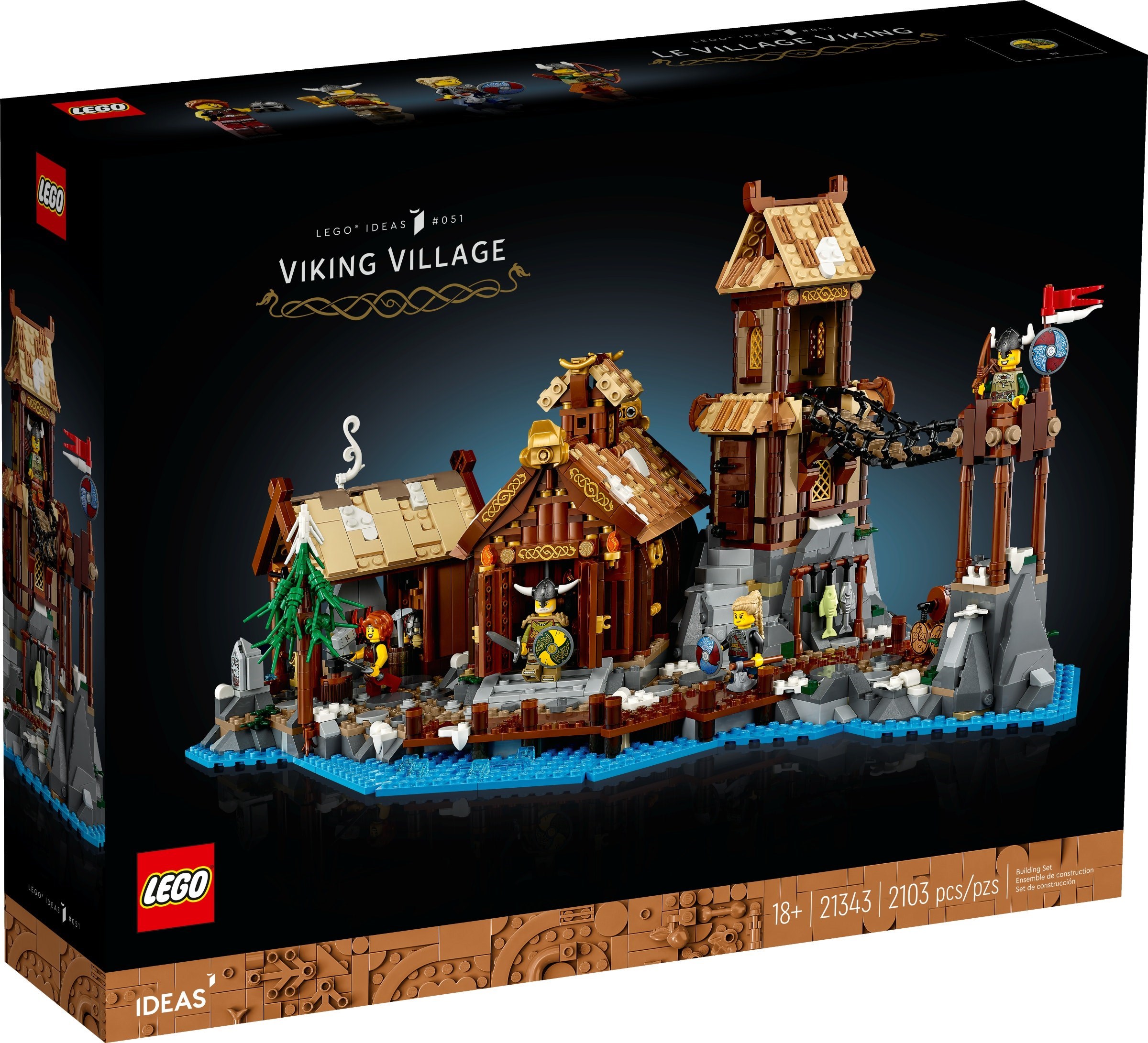 LEGO Viking Village 21343 chi tiết mặt trước