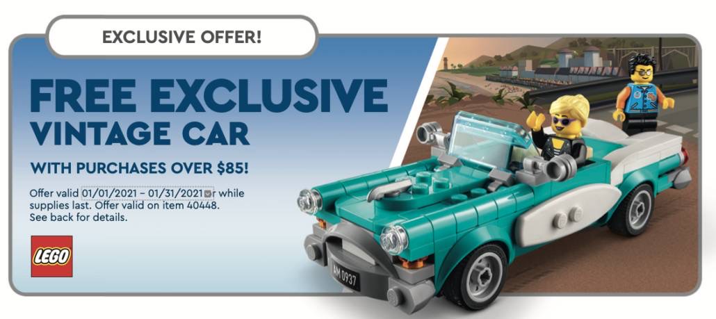 LEGO Vintage Car 40448 chi tiết mặt trước