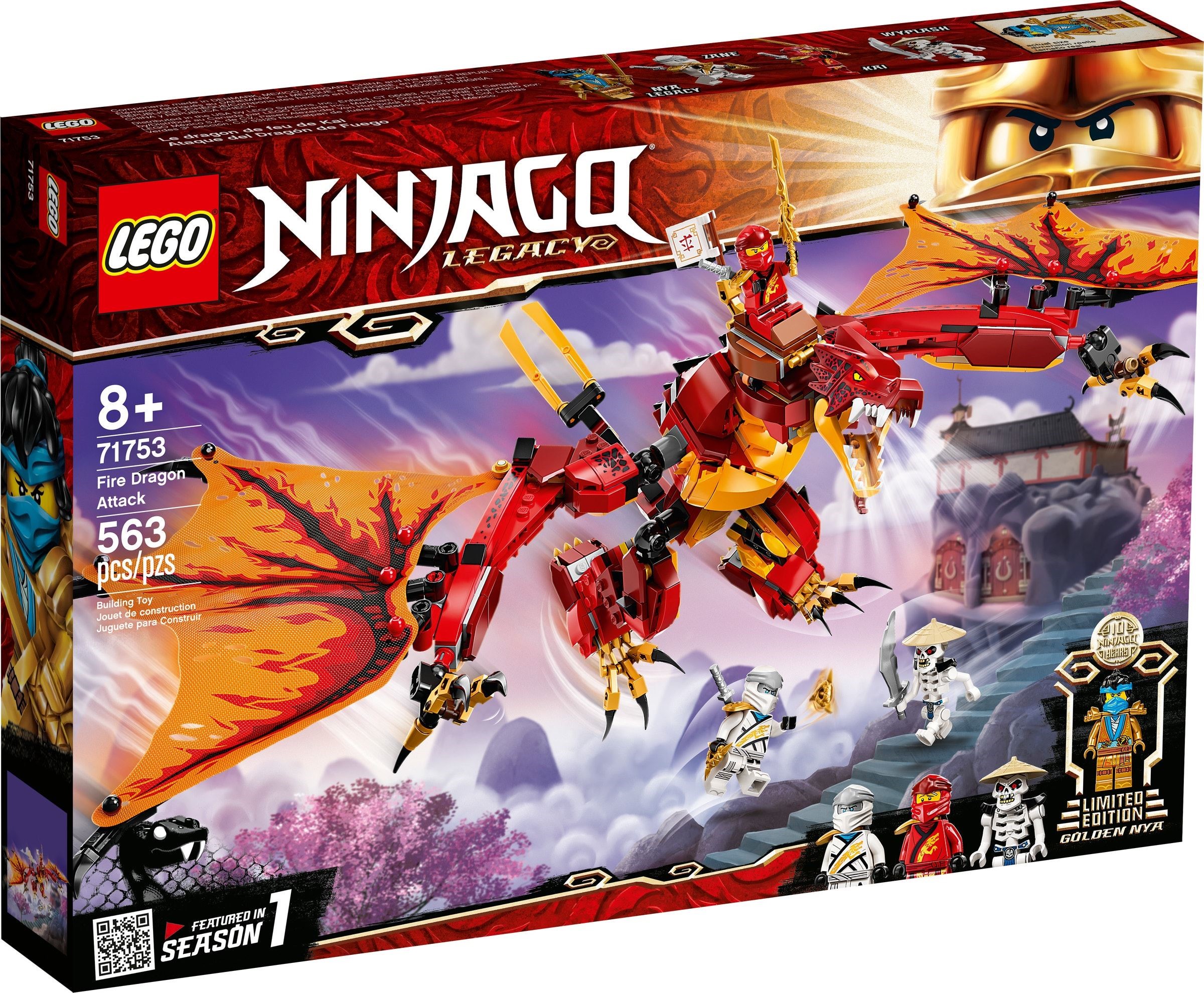 Fire Dragon Attack 71753 - hình ảnh tổng thể bộ LEGO