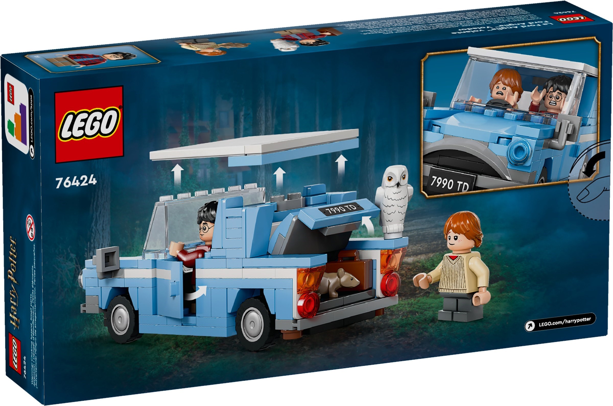 Flying Ford Anglia 76424 - hình ảnh chi tiết bộ LEGO