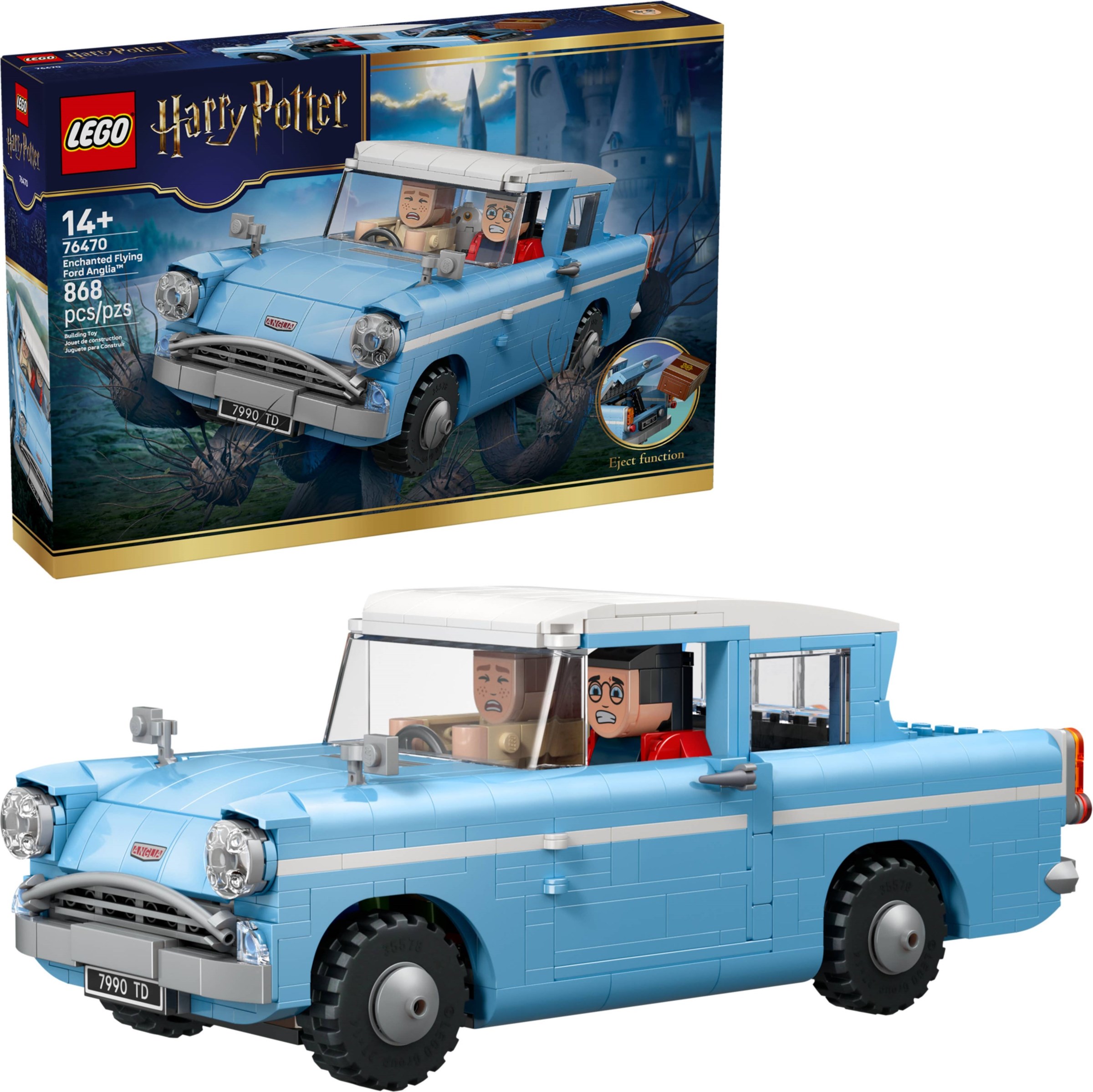 Flying Ford Anglia 76470 - hình ảnh tổng thể bộ LEGO
