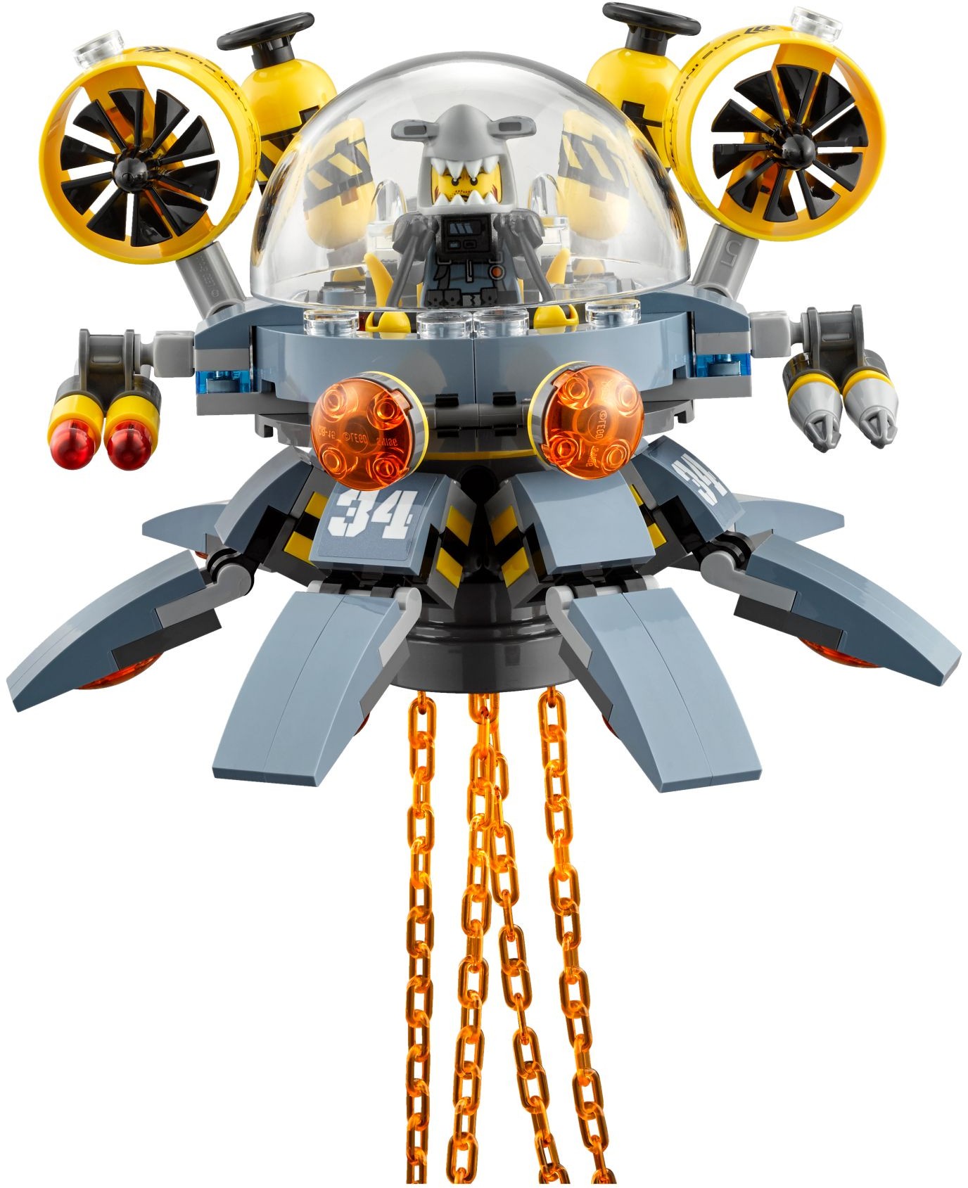 Flying Jelly Sub 70610 - góc nhìn khác của bộ LEGO