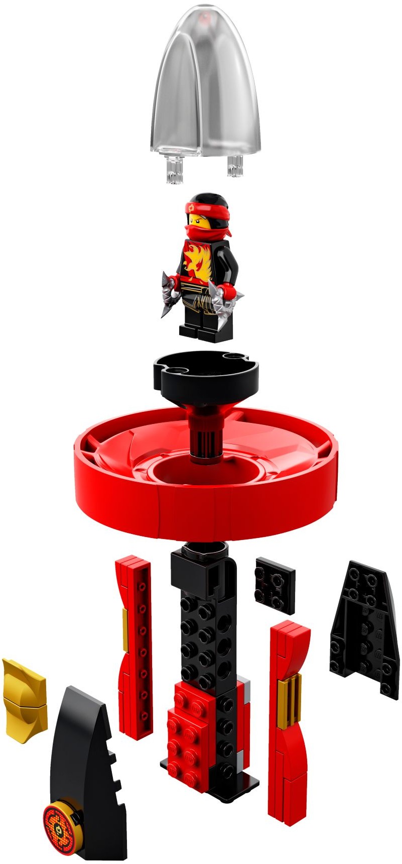Kai - Spinjitzu Master 70633 - hình ảnh tổng thể bộ LEGO