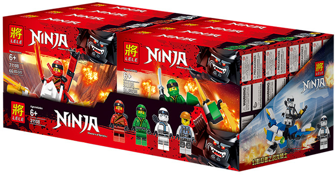 将牌LELE 31108A、将牌LELE 31108B、将牌LELE 31108C、将牌LELE 31108D  - góc nhìn khác của bộ LEGO