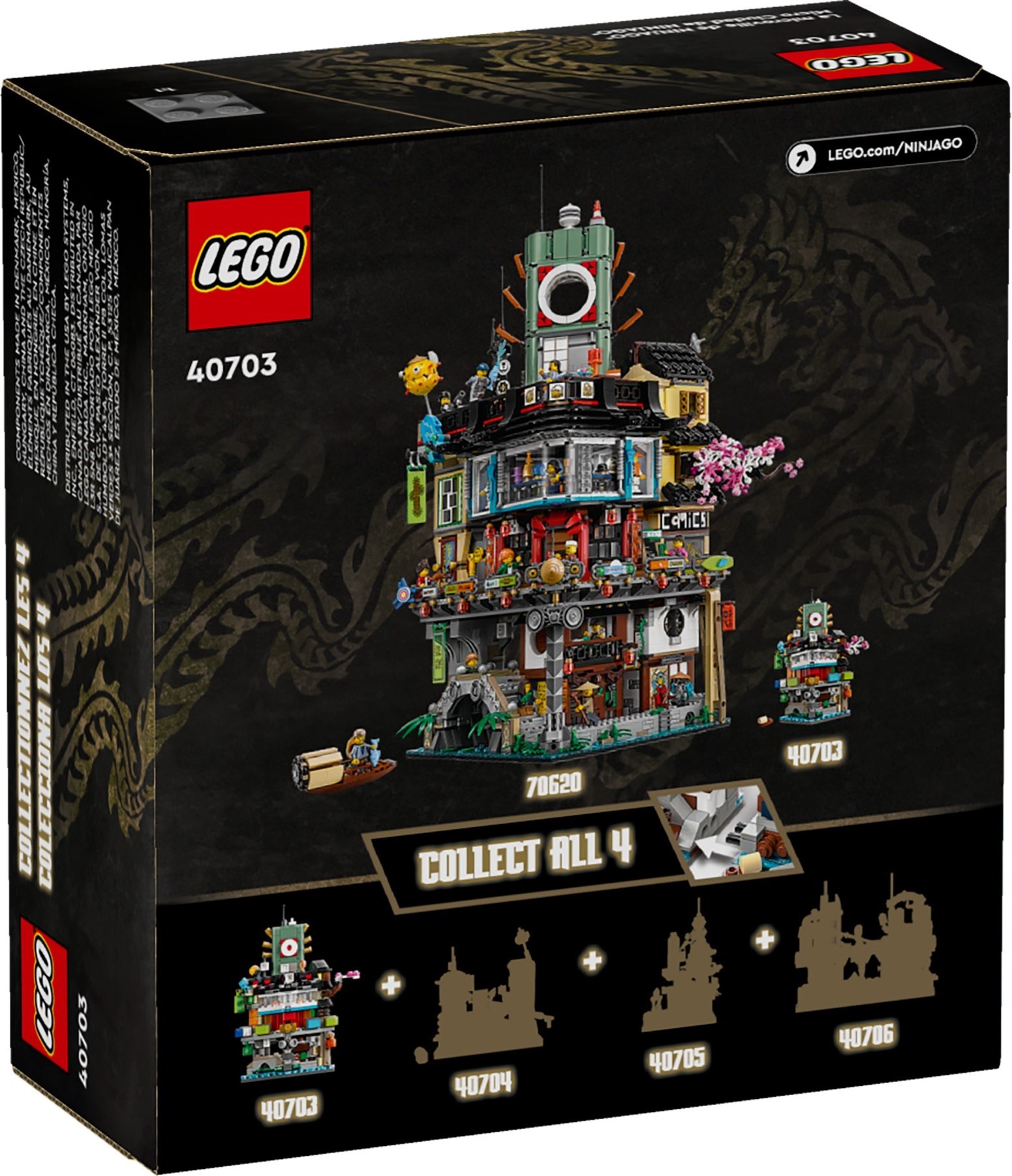 Micro NINJAGO City 40703 - hình ảnh tổng thể bộ LEGO