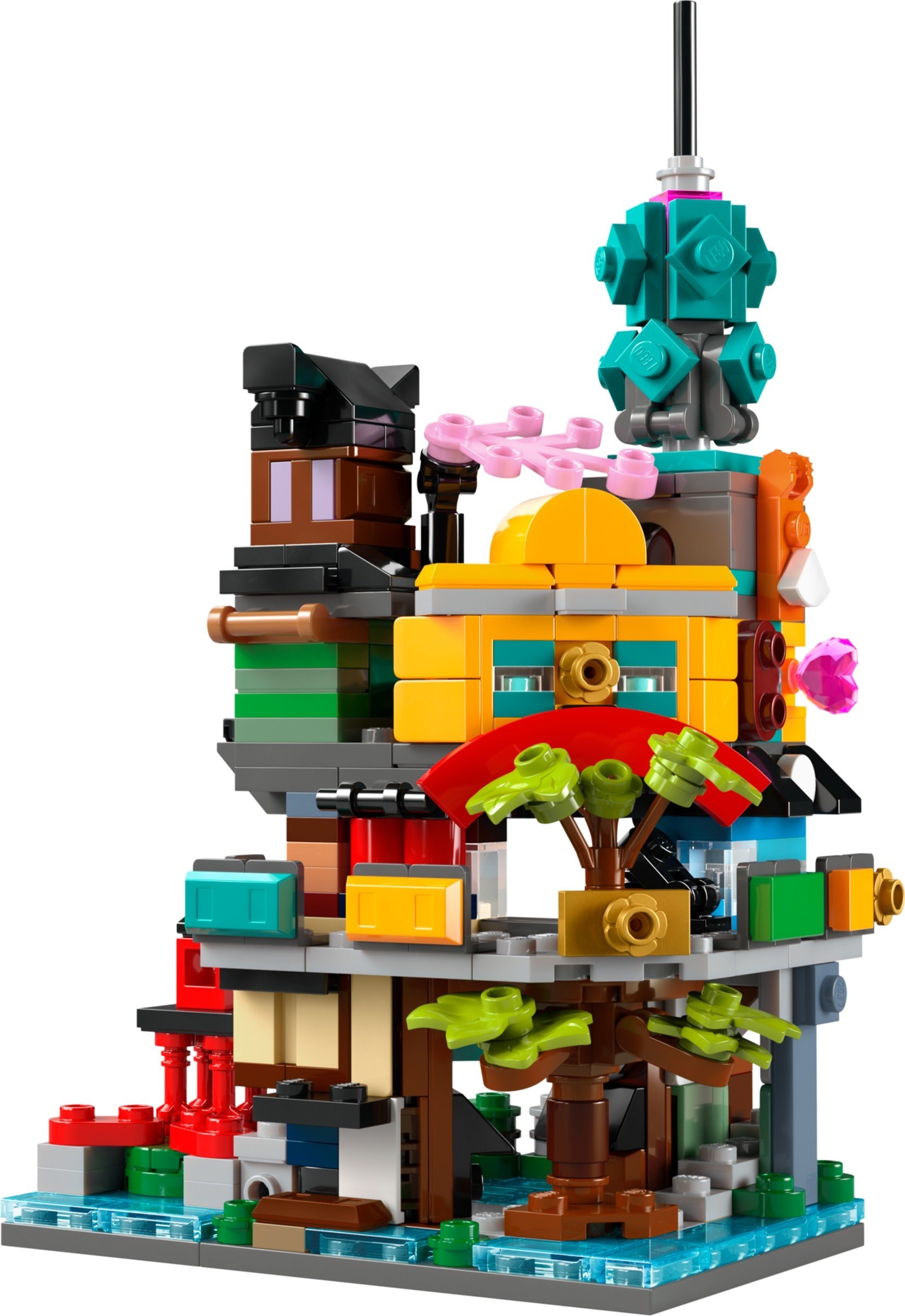 Micro NINJAGO City Gardens 40705 - hình ảnh tổng thể bộ LEGO