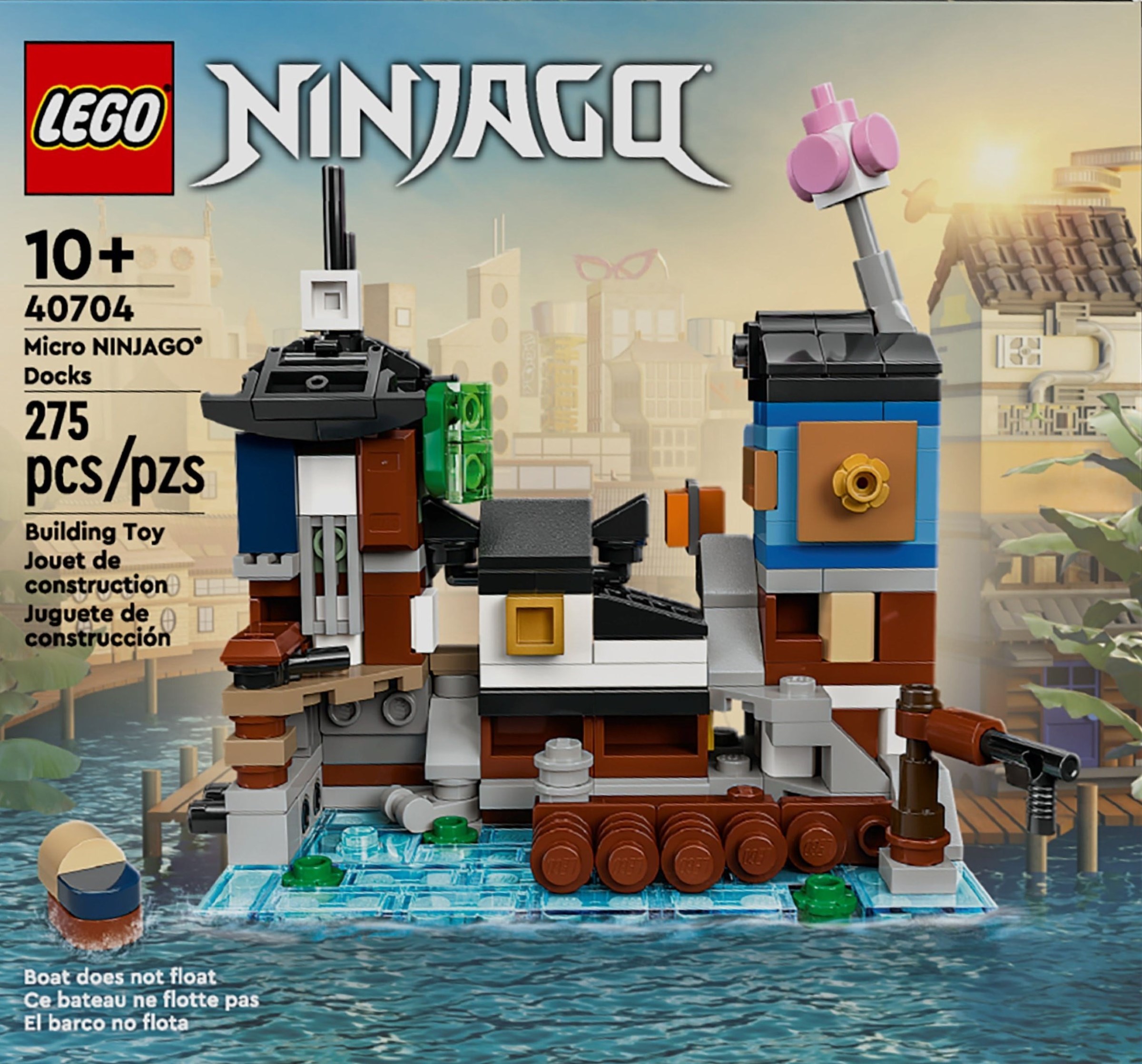 Micro NINJAGO Docks 40704 - hình ảnh tổng thể bộ LEGO