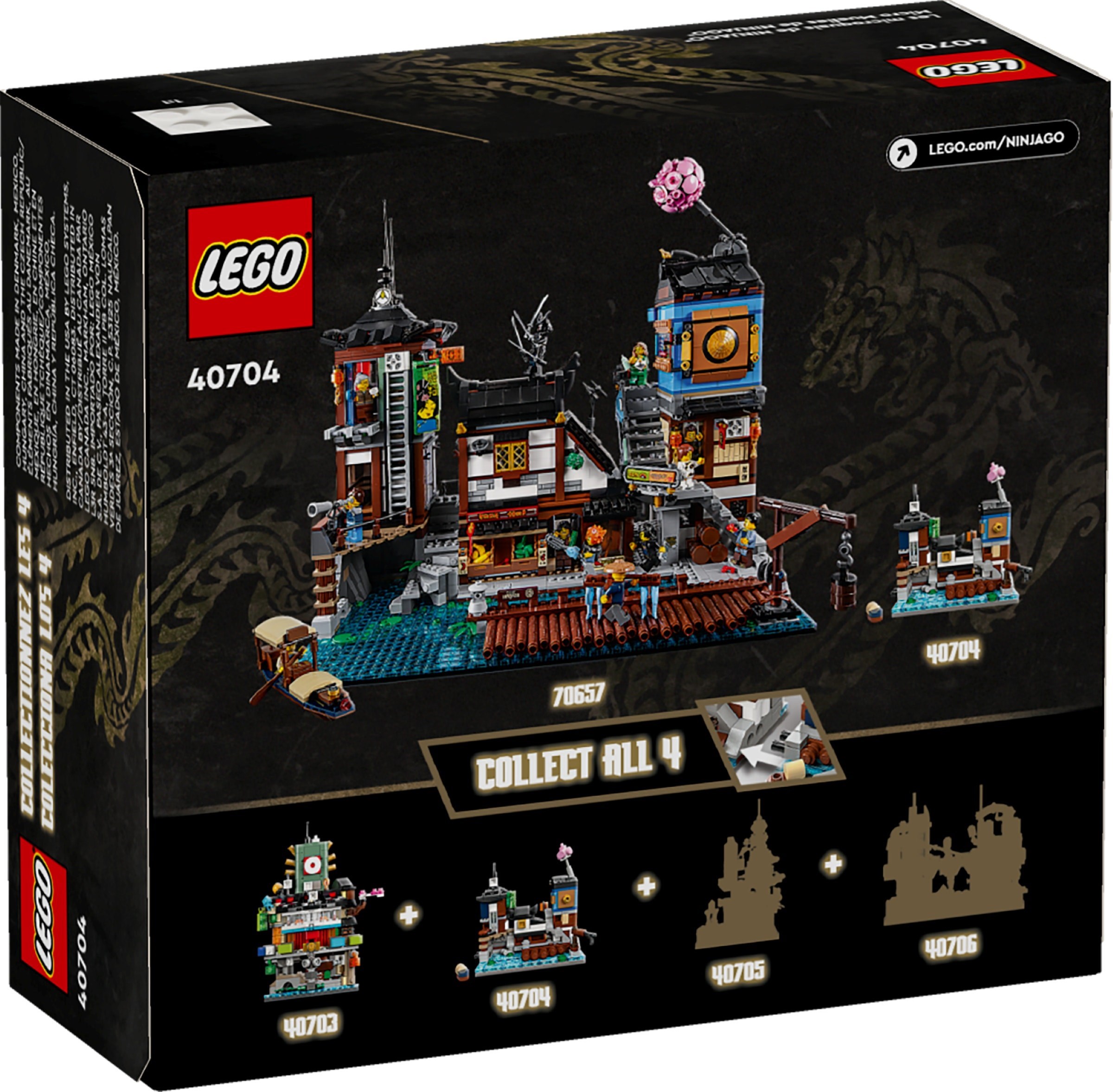 Micro NINJAGO Docks 40704 - góc nhìn khác của bộ LEGO