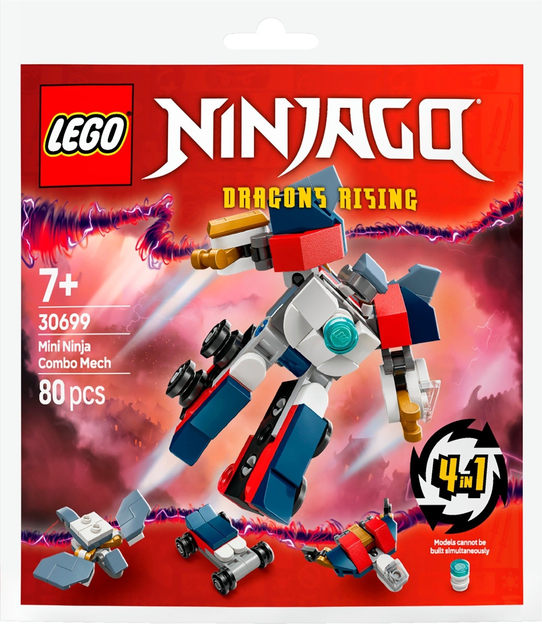 Mini Ninja Combo Mech 30699 - hình ảnh tổng thể bộ LEGO
