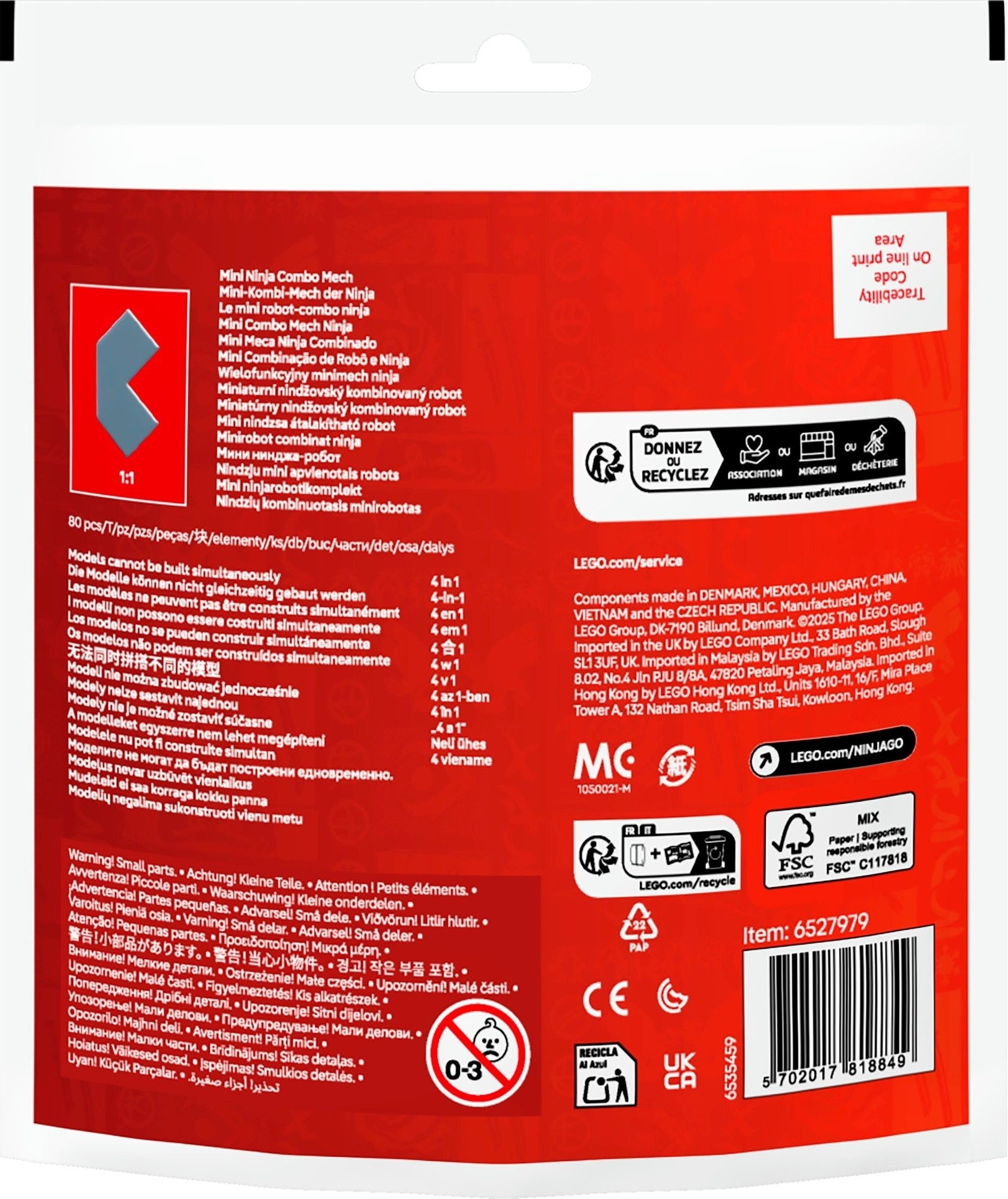 Mini Ninja Combo Mech 30699 - hình ảnh chi tiết bộ LEGO