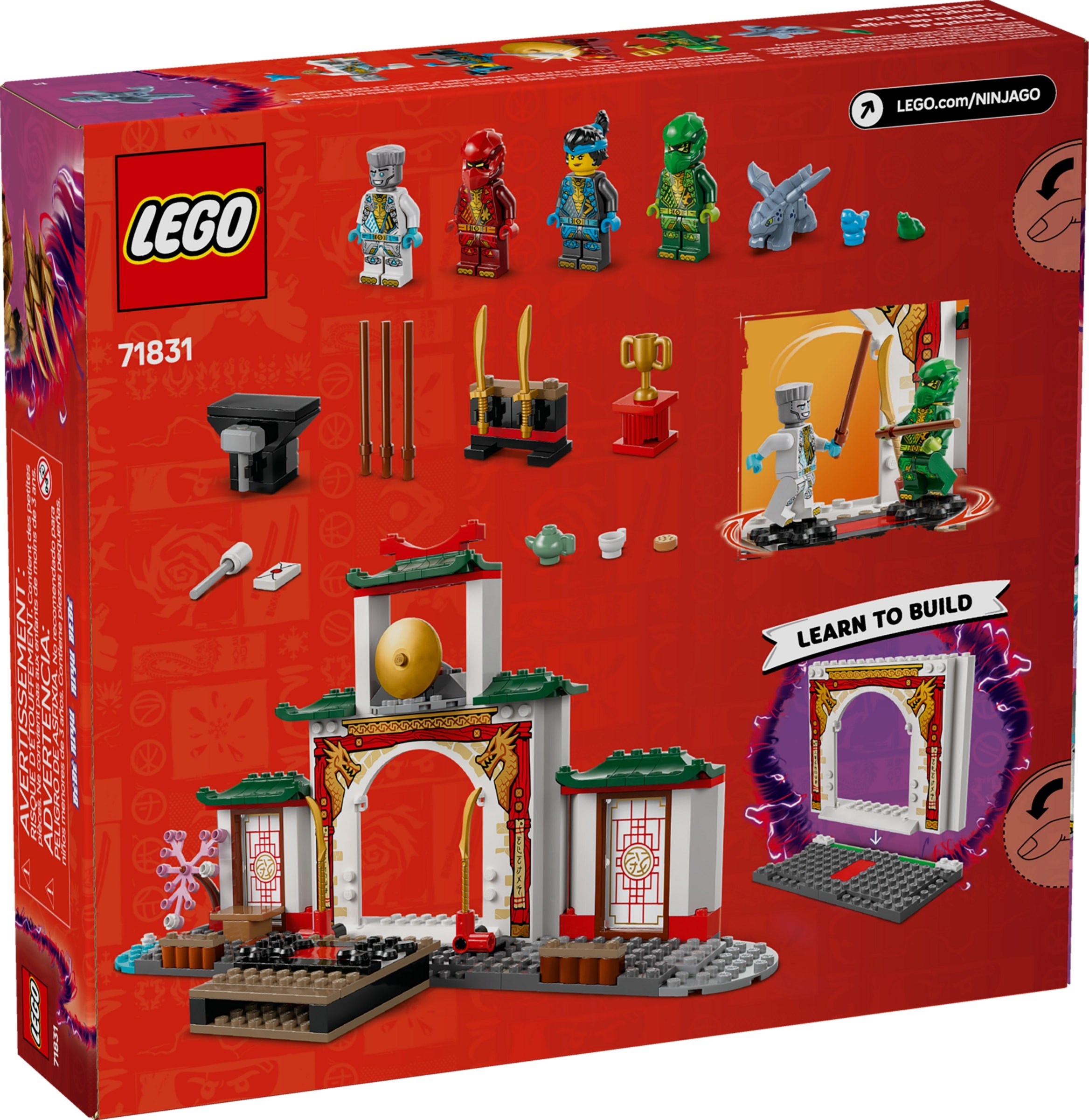 Ninja Spinjitzu Temple 71831 - góc nhìn khác của bộ LEGO