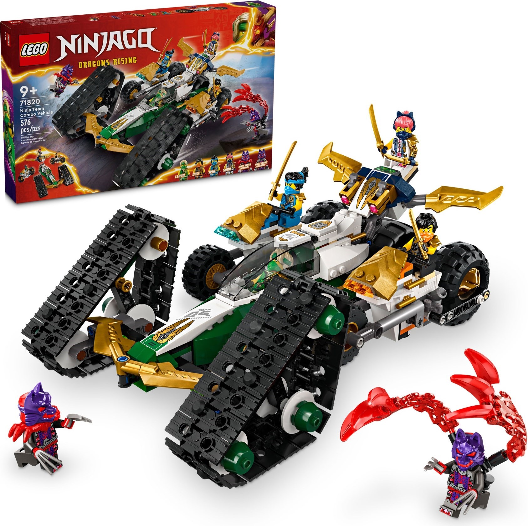Ninja Team Combo Vehicle 71820 - hình ảnh tổng thể bộ LEGO