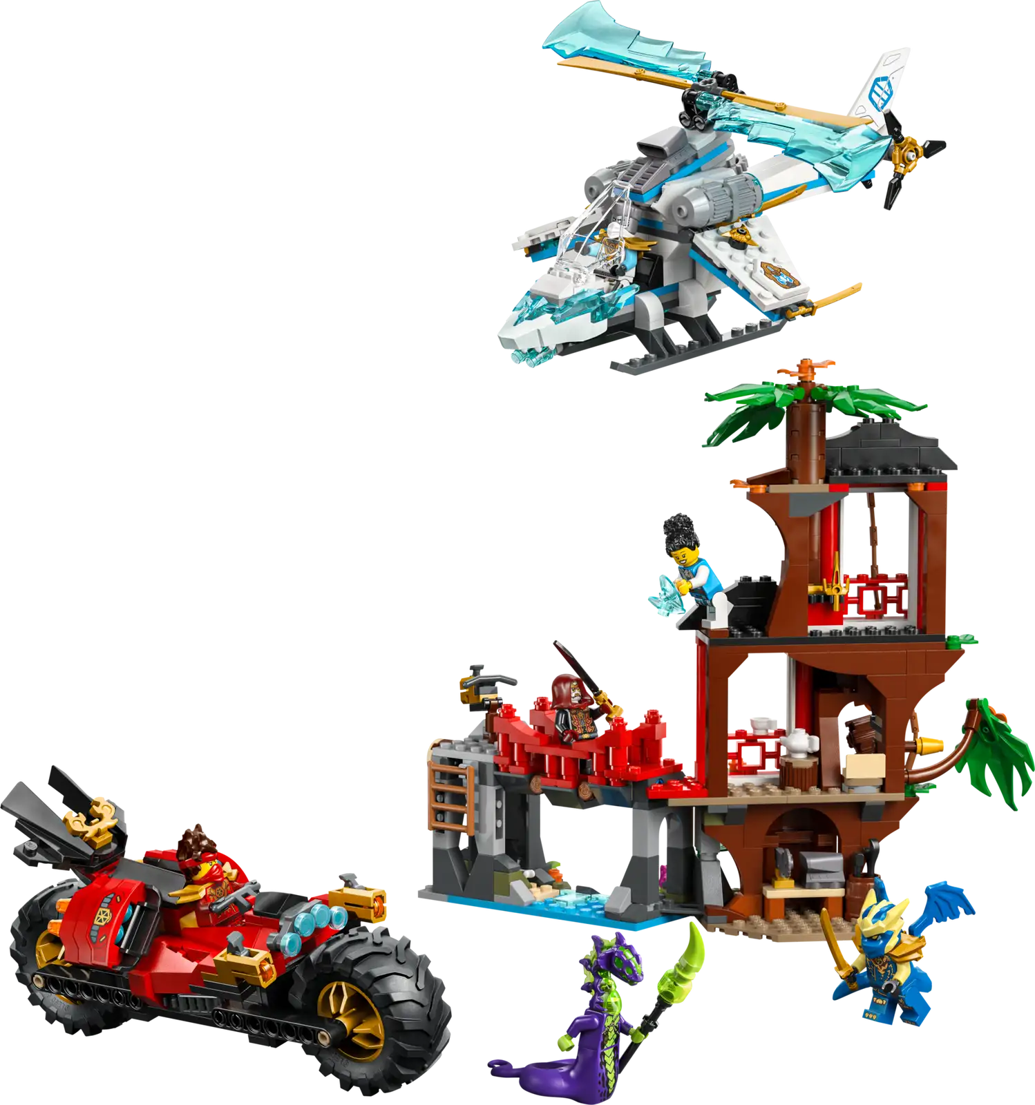Ninja Vehicle Tree House Battle 71857 - hình ảnh tổng thể bộ LEGO