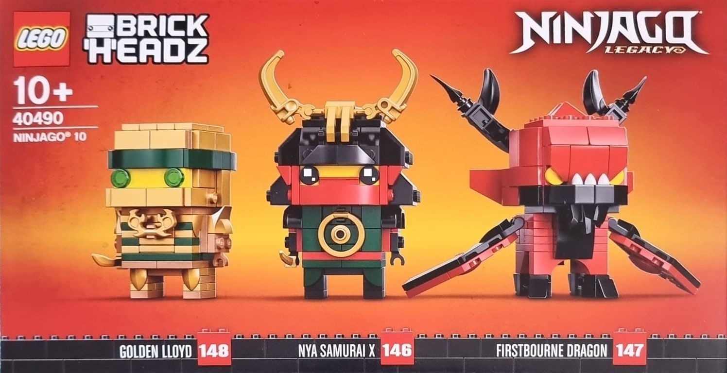 Ninjago 10th Anniversary BrickHeadz 40490 - hình ảnh tổng thể bộ LEGO