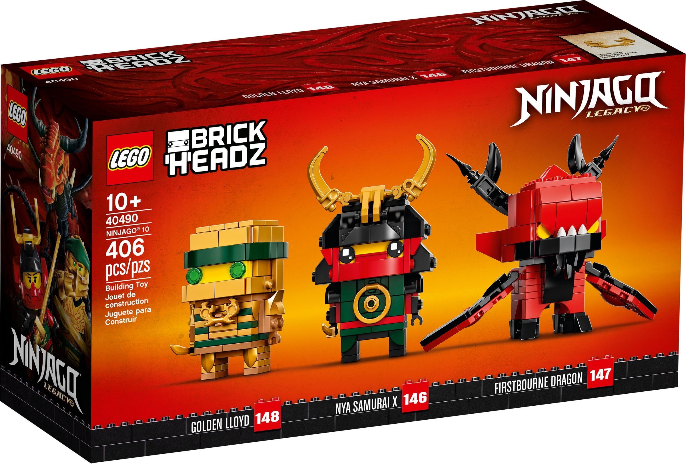Ninjago 10th Anniversary BrickHeadz 40490 - hình ảnh chi tiết bộ LEGO