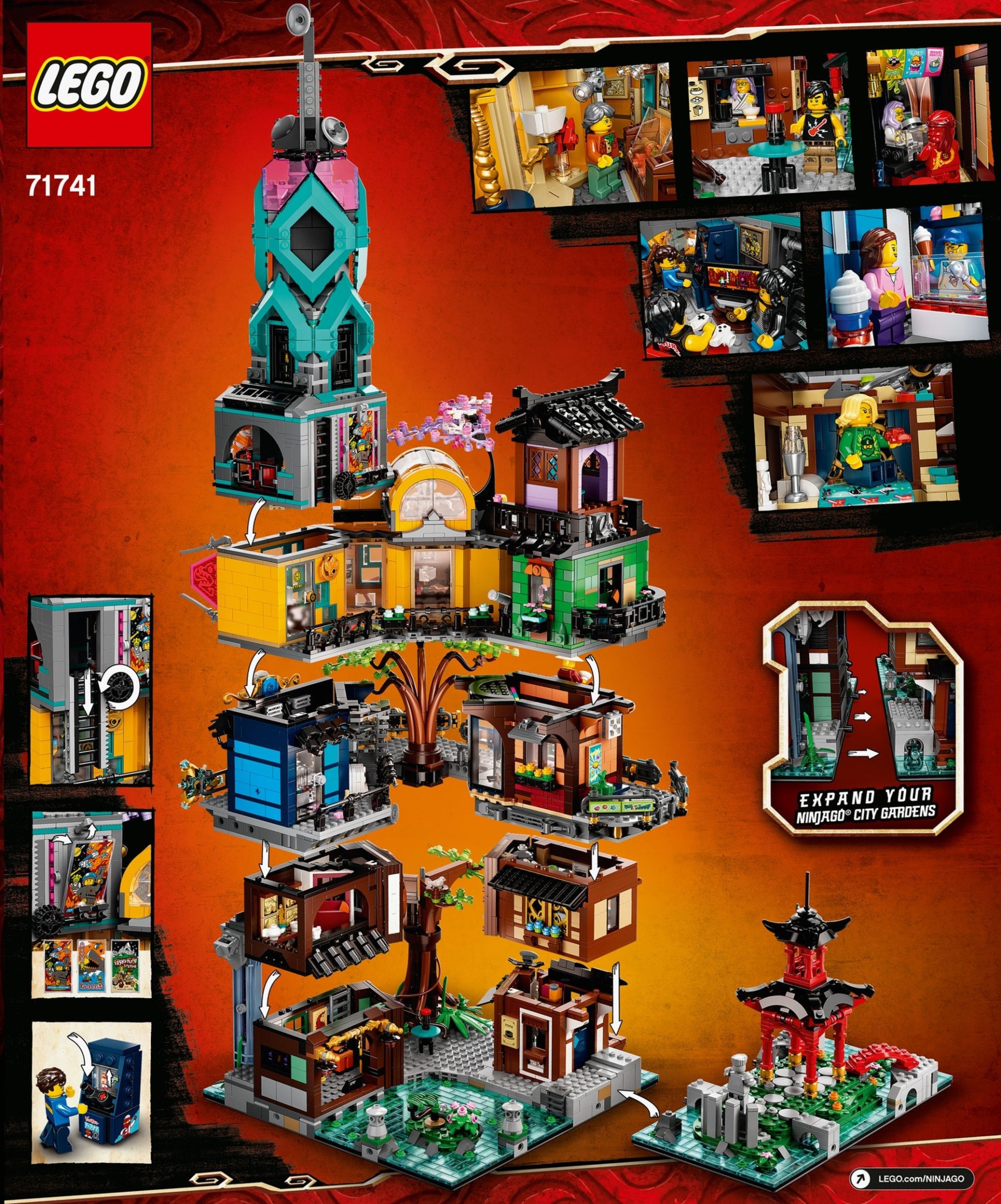 NINJAGO City Gardens 71741 - góc nhìn khác của bộ LEGO