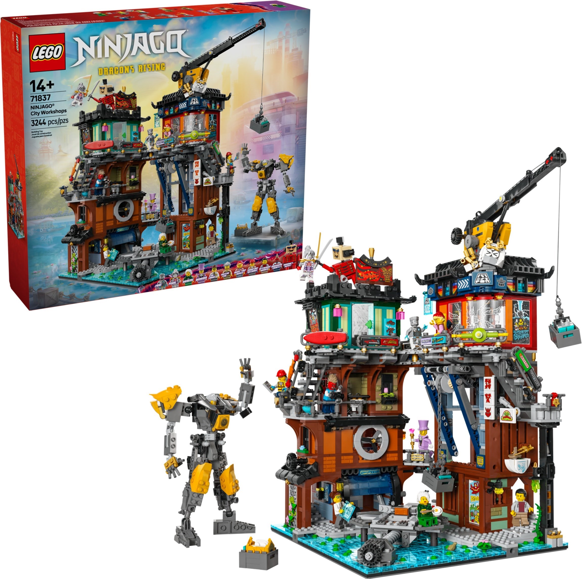 NINJAGO City Workshops 71837 - hình ảnh tổng thể bộ LEGO