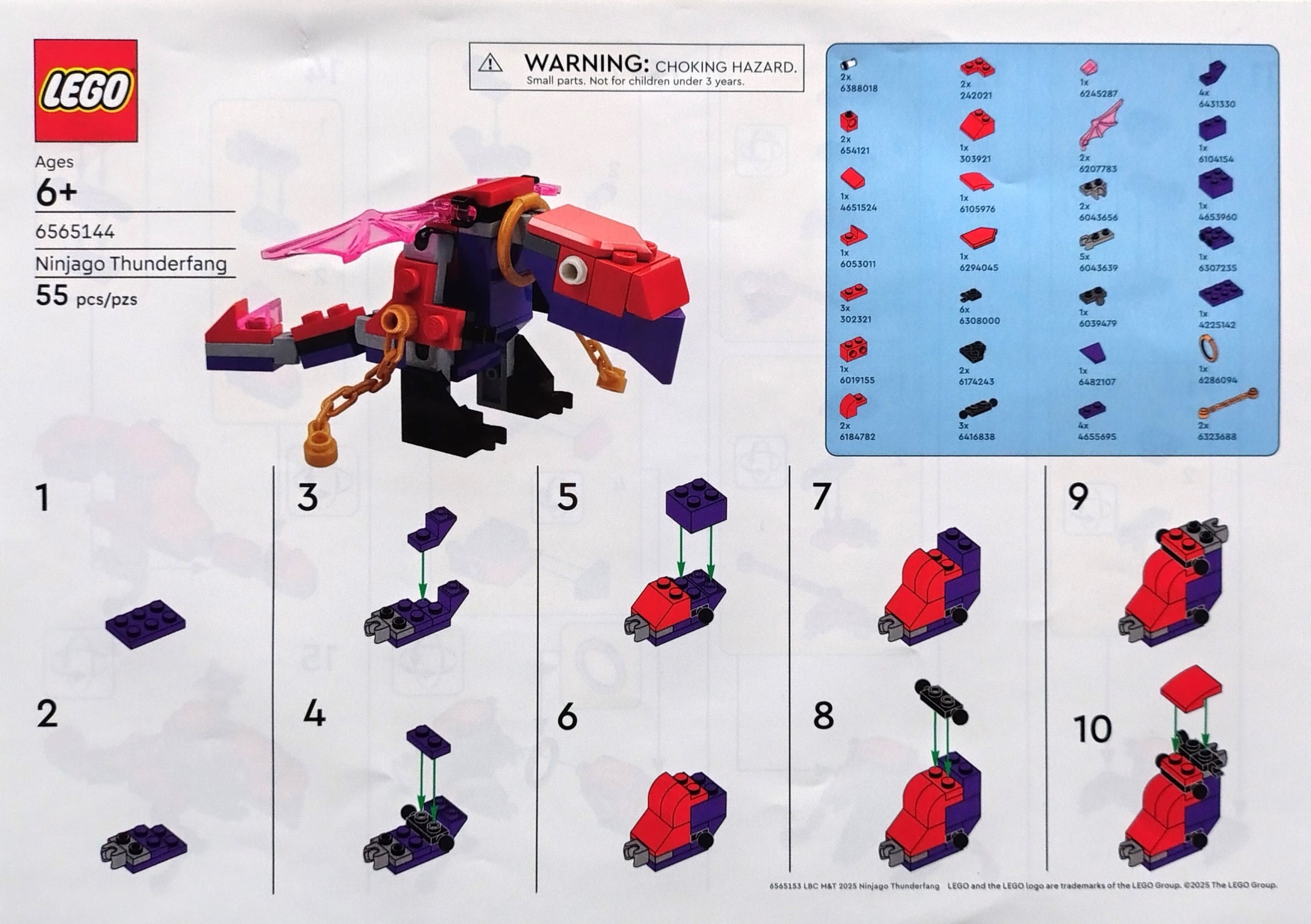 Ninjago Thunderfang 6565144 - hình ảnh chi tiết bộ LEGO