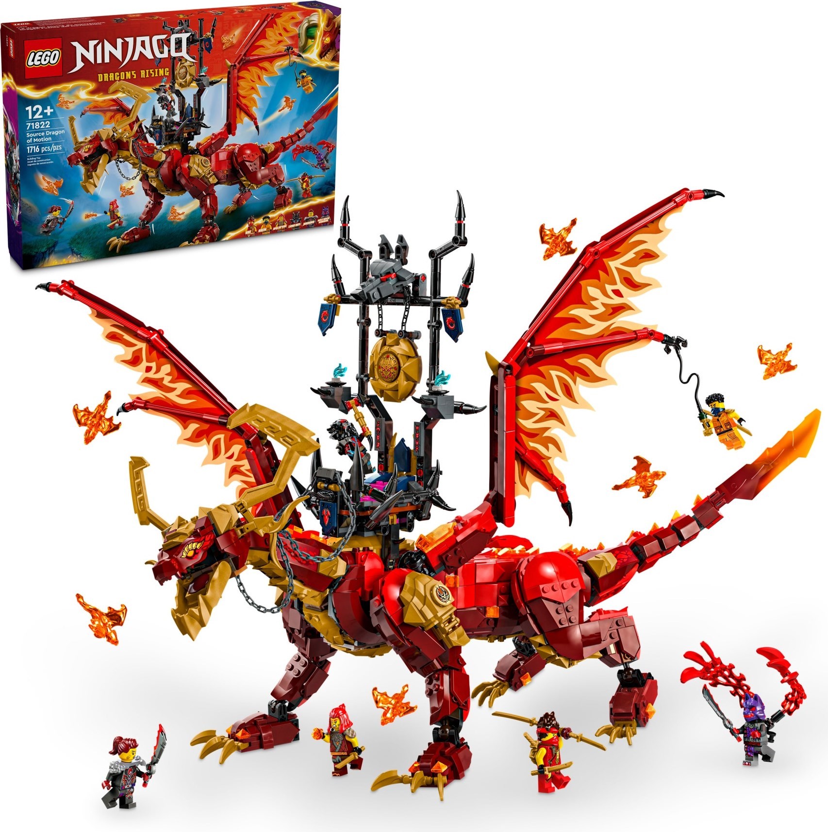 Source Dragon of Motion 71822 - hình ảnh tổng thể bộ LEGO