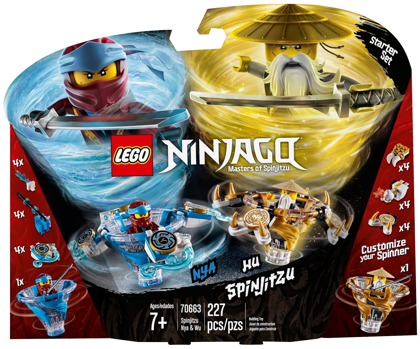 SPINJITZU：Spinjitzu Nya & Wu 70663 - hình ảnh tổng thể bộ LEGO