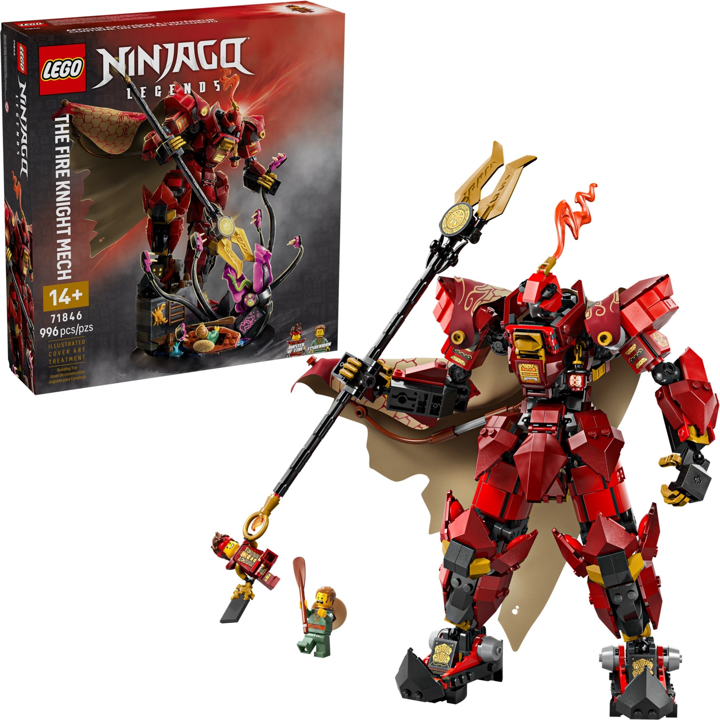 The Fire Knight Mech 71846 - hình ảnh tổng thể bộ LEGO