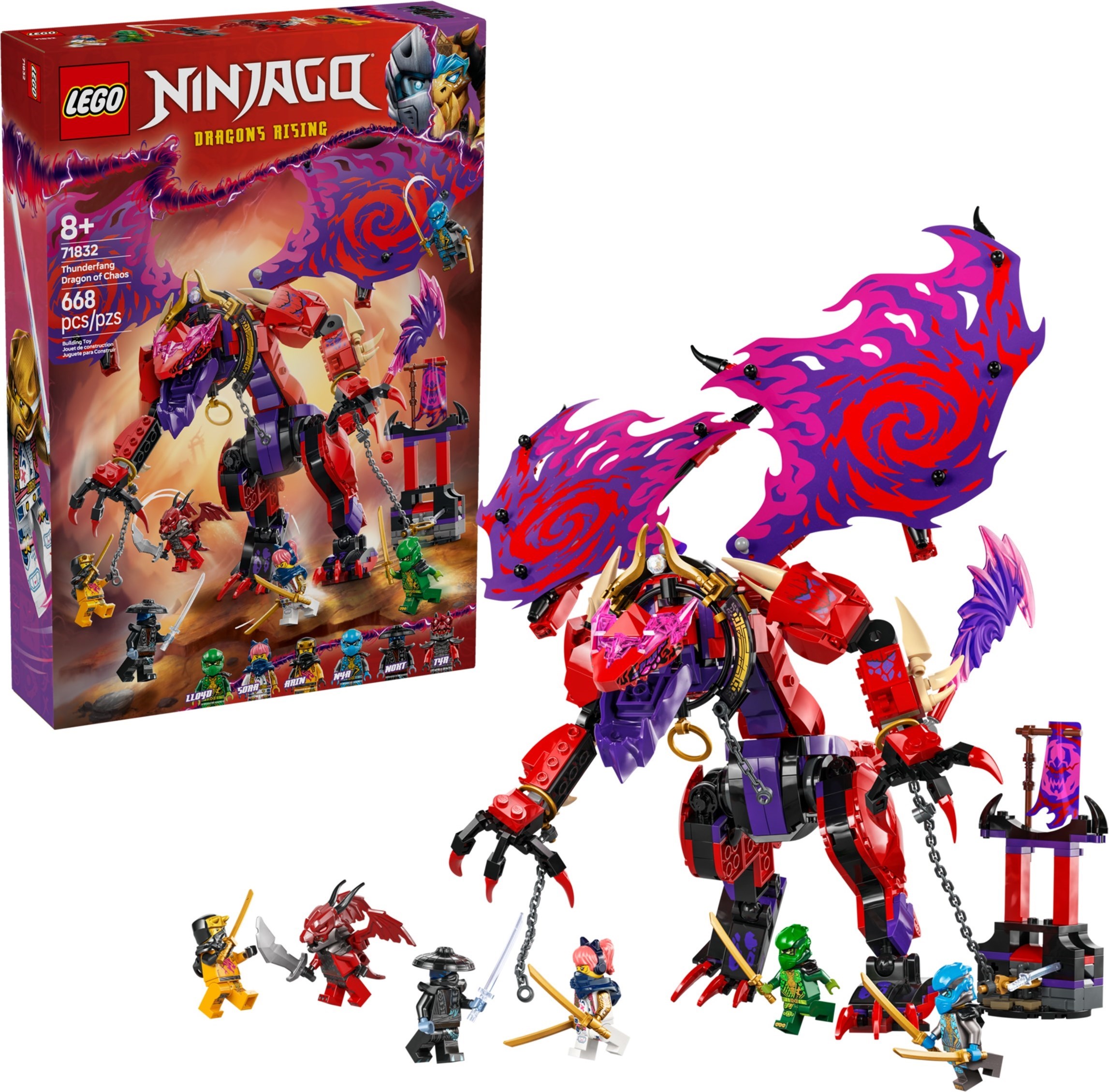 Thunderfang Dragon of Chaos 71832 - hình ảnh tổng thể bộ LEGO