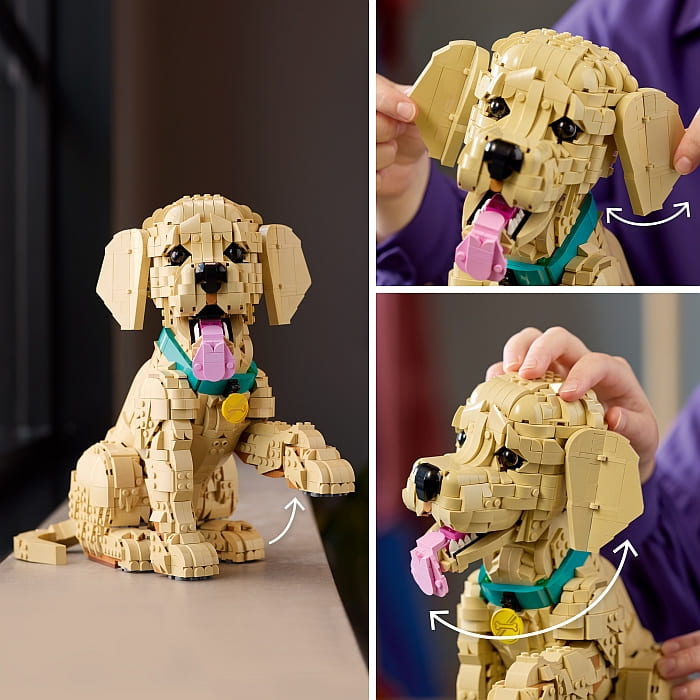 Chi tiết tạo hình LEGO Golden Retriever Puppy 11384