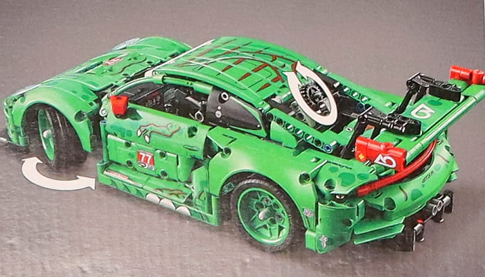 Chi tiết thân xe LEGO Technic Porsche 911 GT3 R REXY 42224