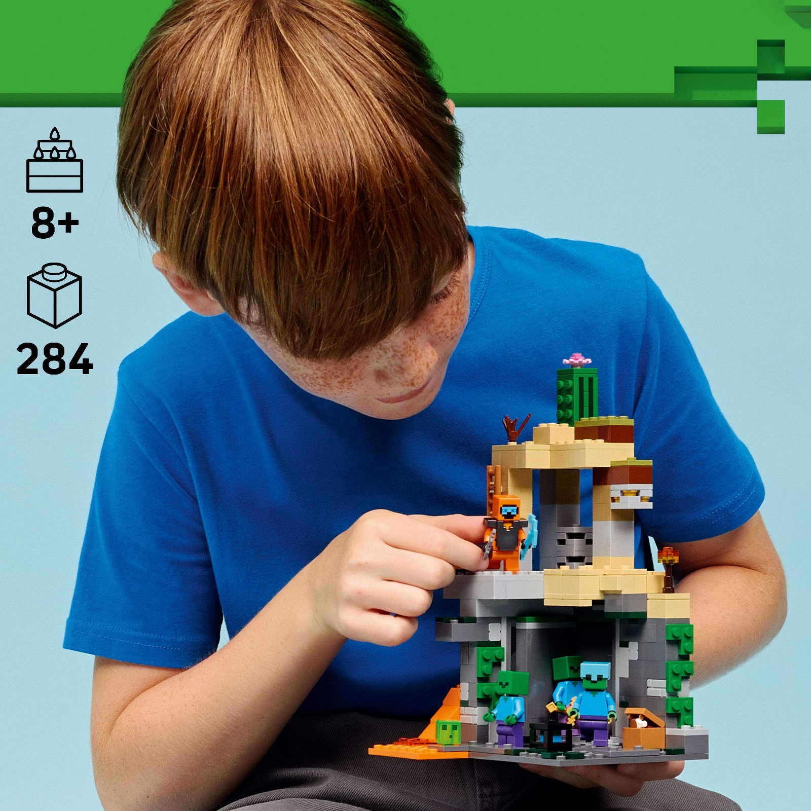 LEGO Minecraft Zombie Dungeon 21587 chi tiết mô hình
